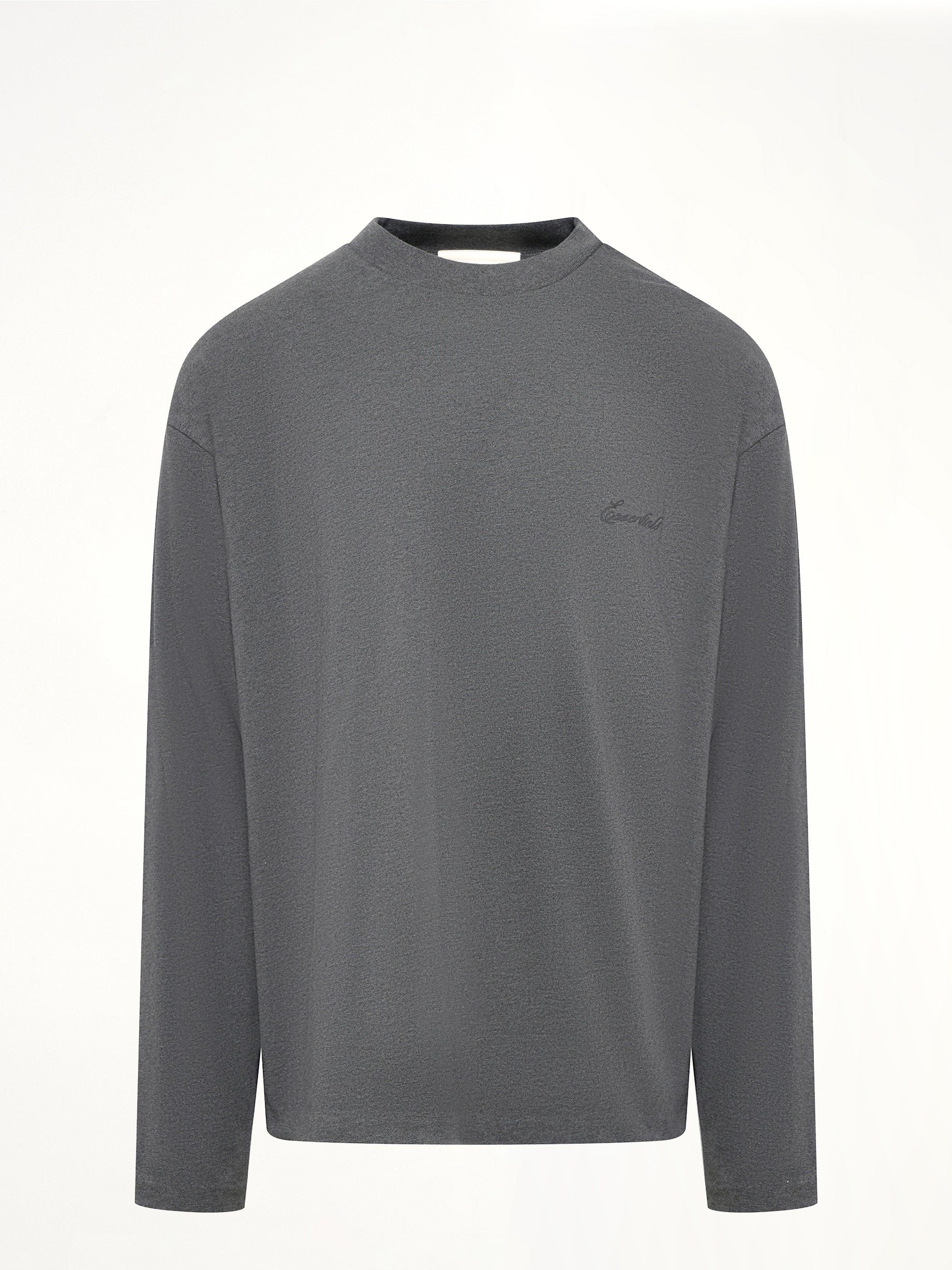 Classic Long Sleeve T-Shirt in Charcoal Heather - Image 2