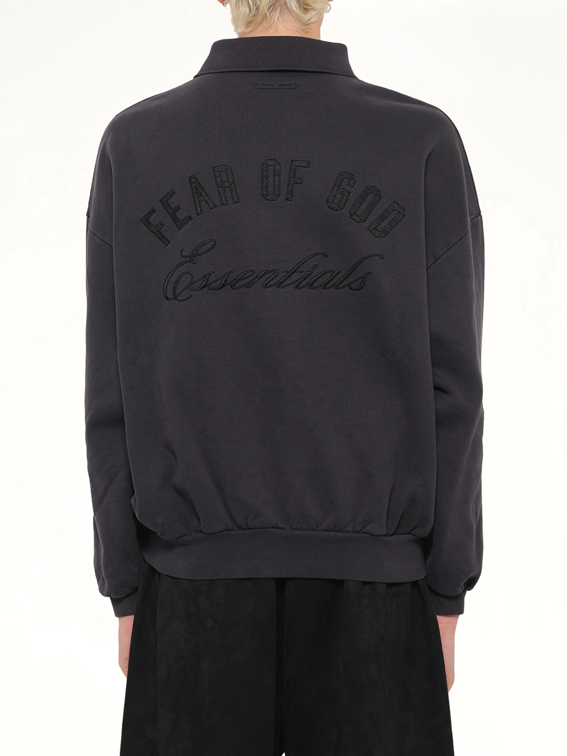 Classic Polo Sweatshirt in Vintage Black - Image 5