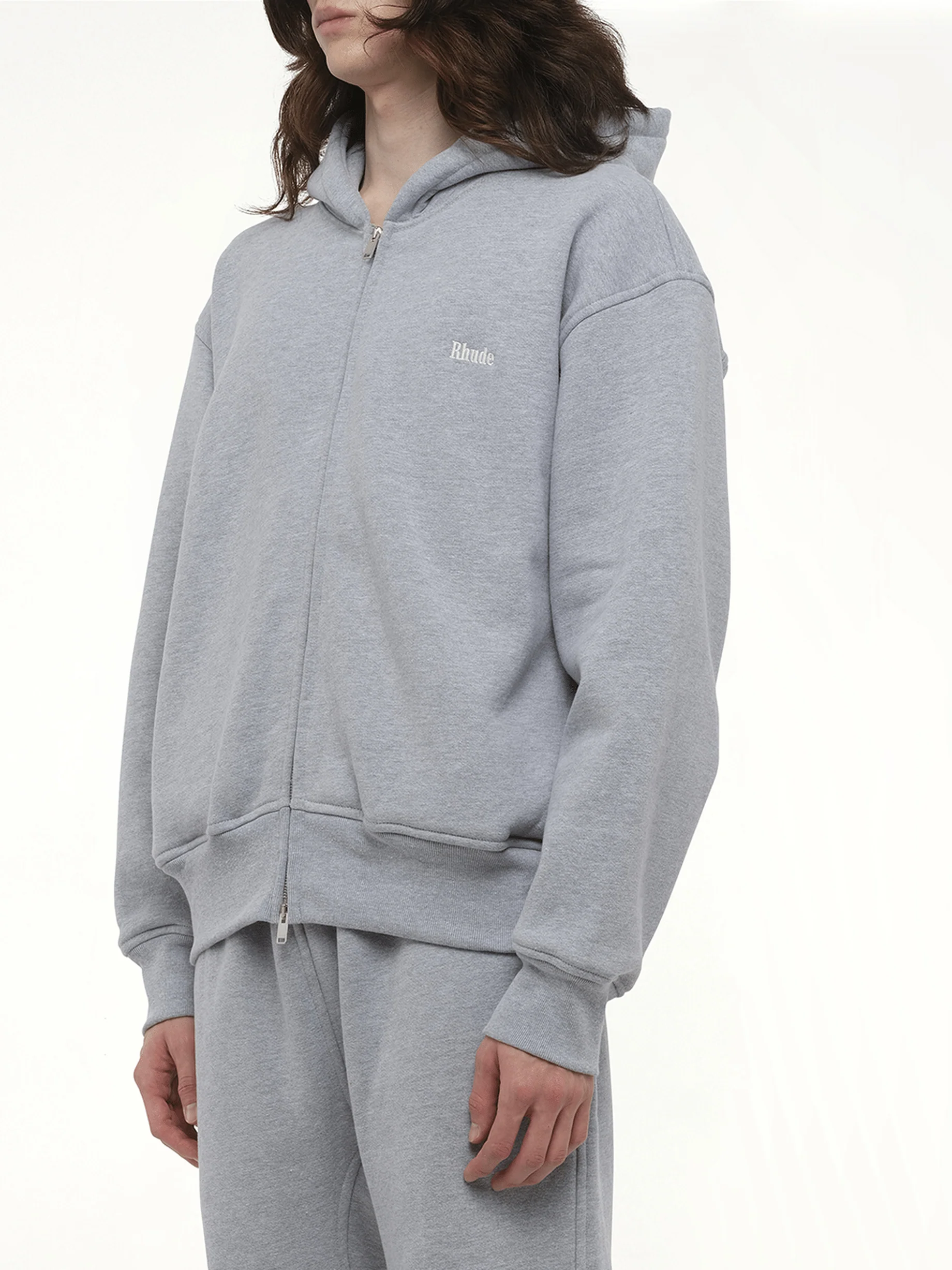 Classique Full-Zip Hoodie in Heather Gray - Image 5