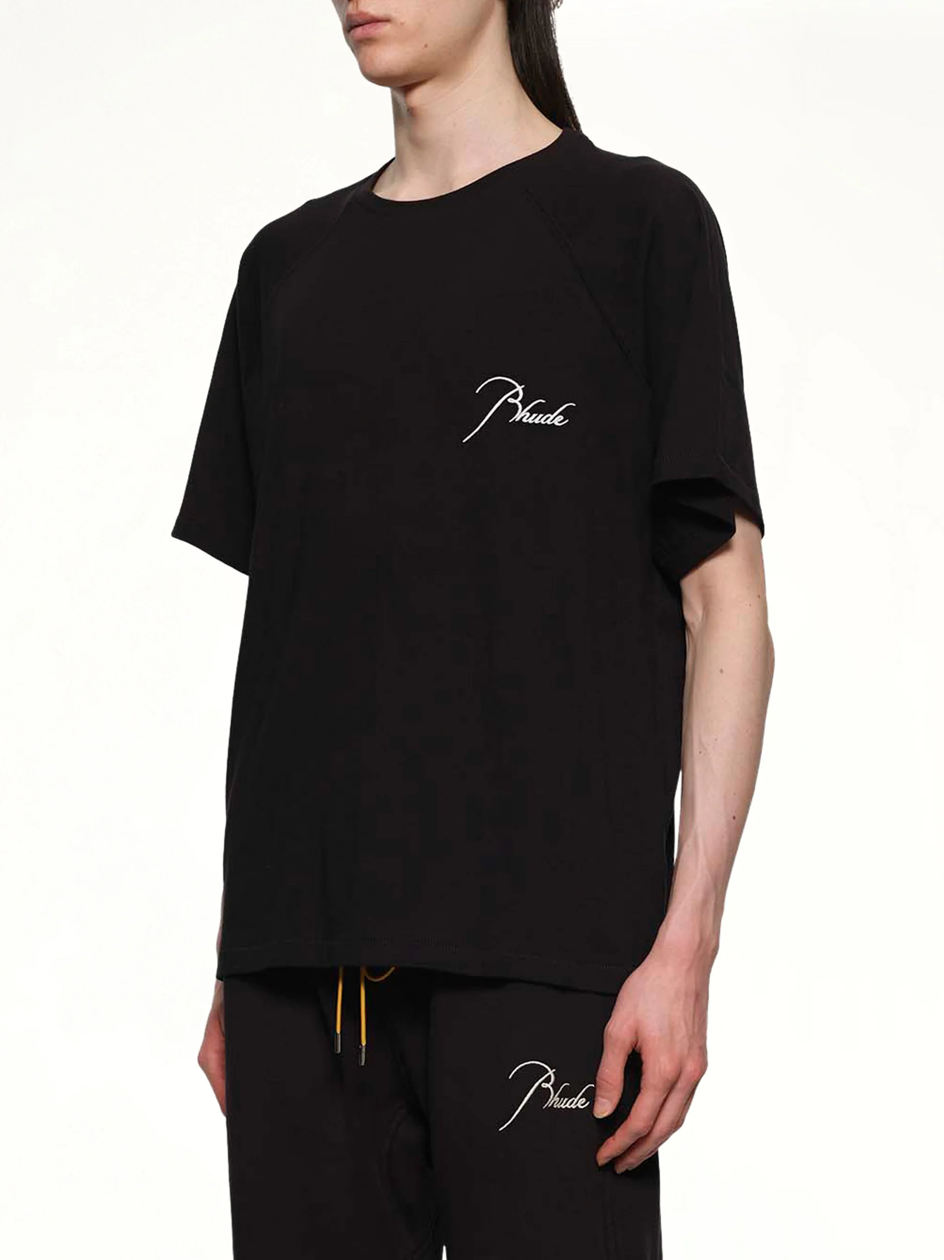 Classique Raglan T-Shirt in Black/White - Image 3