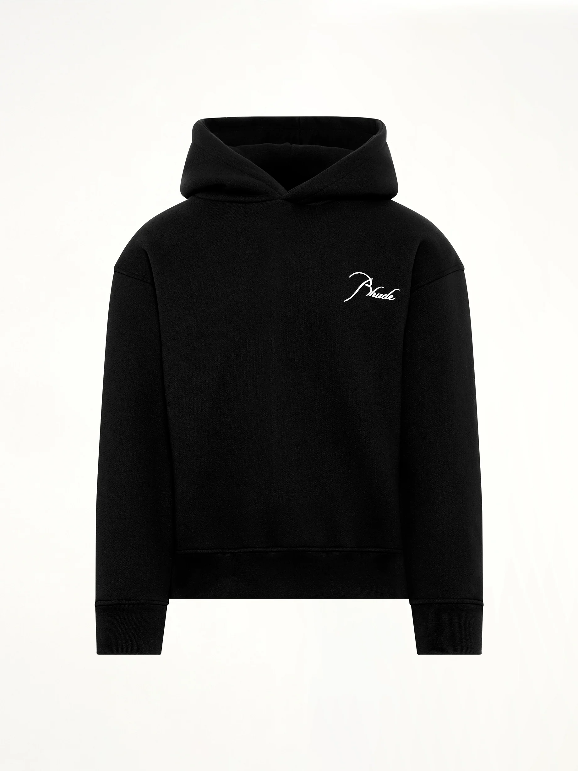 Classique Side Zip Pullover Hoodie in Black/White - Image 2