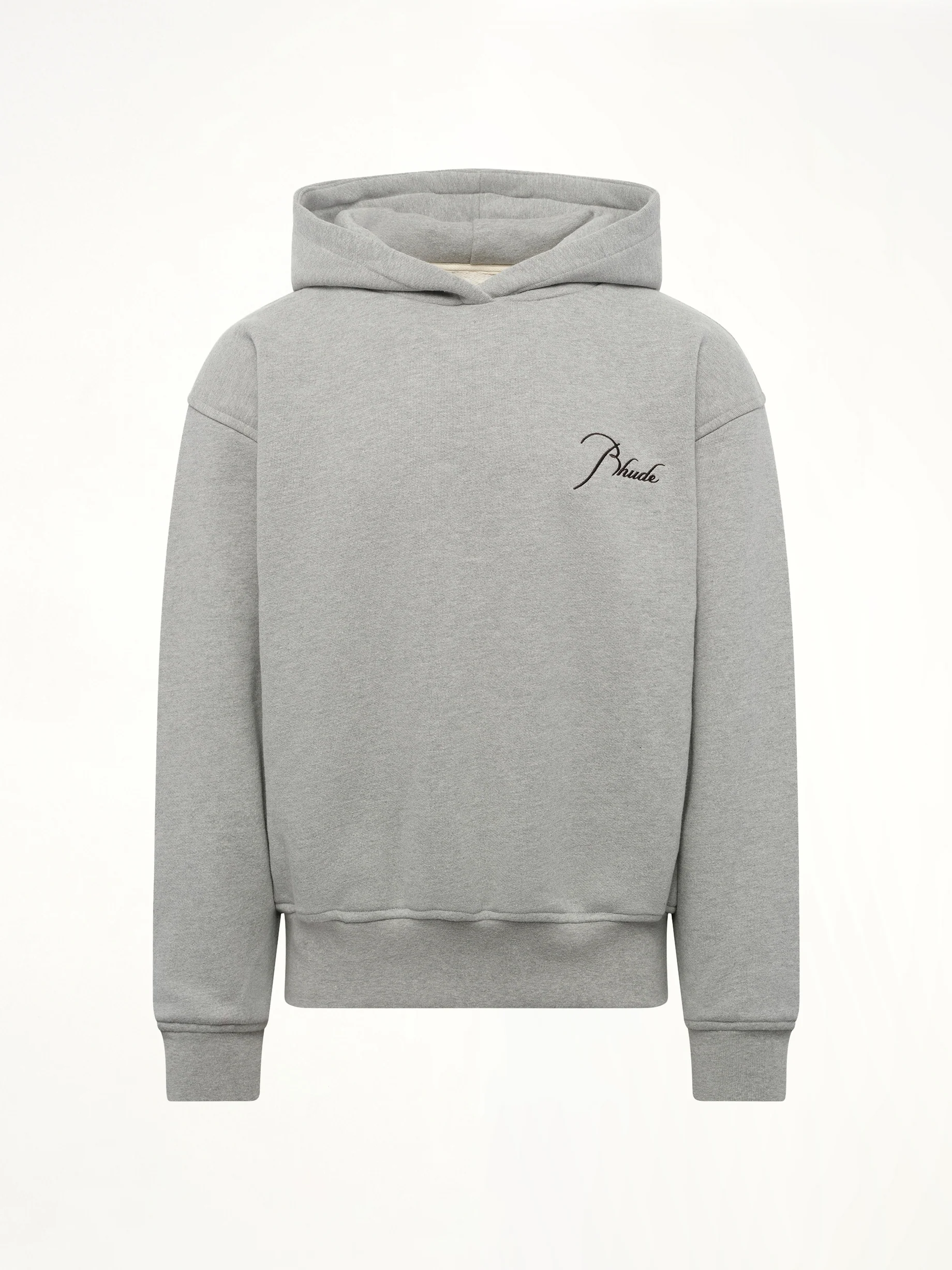 Classique Side Zip Pullover Hoodie in Heather Grey/Black - Image 2