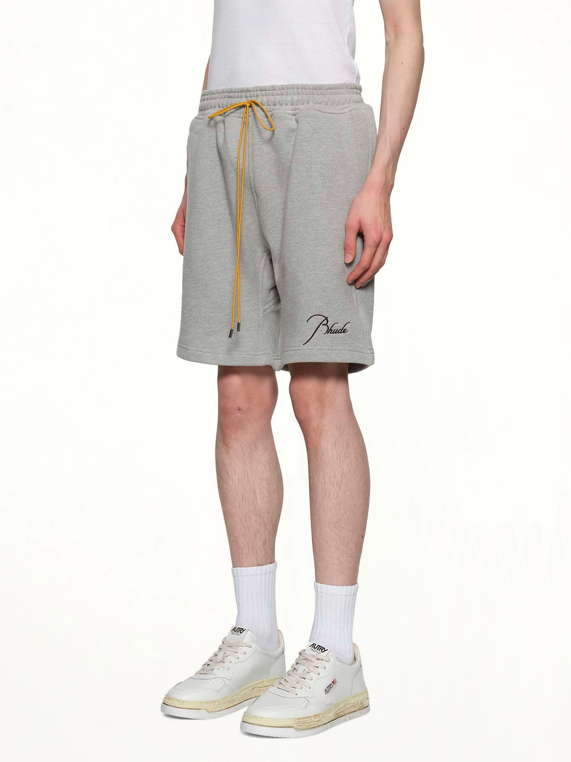 Classique Sweatshort in Heather Grey/Black - Image 3