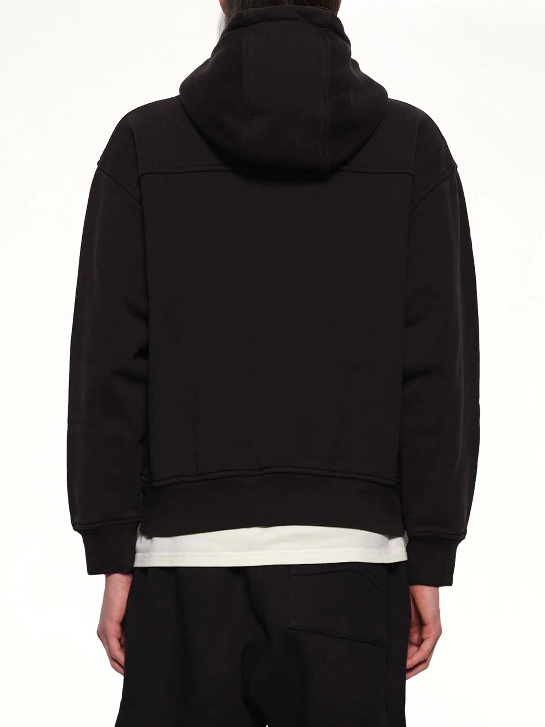 Classique Zip Up Hoodie in Black/White - Image 5