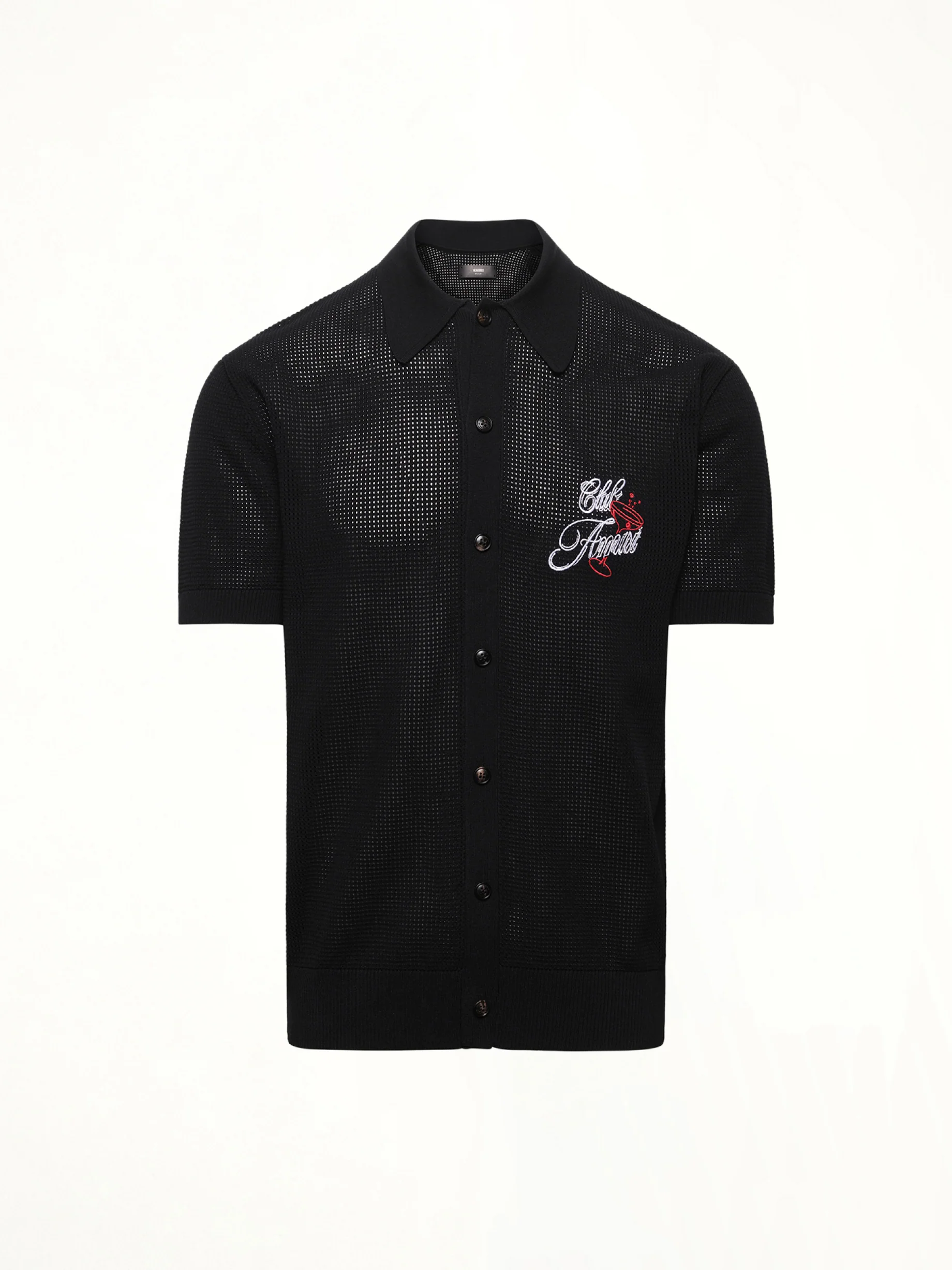 Club Amiri Crochet Shirt in Black - Image 2