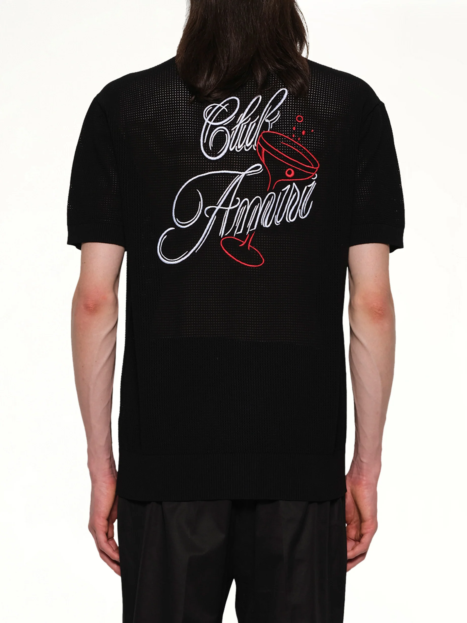Club Amiri Crochet Shirt in Black - Image 5