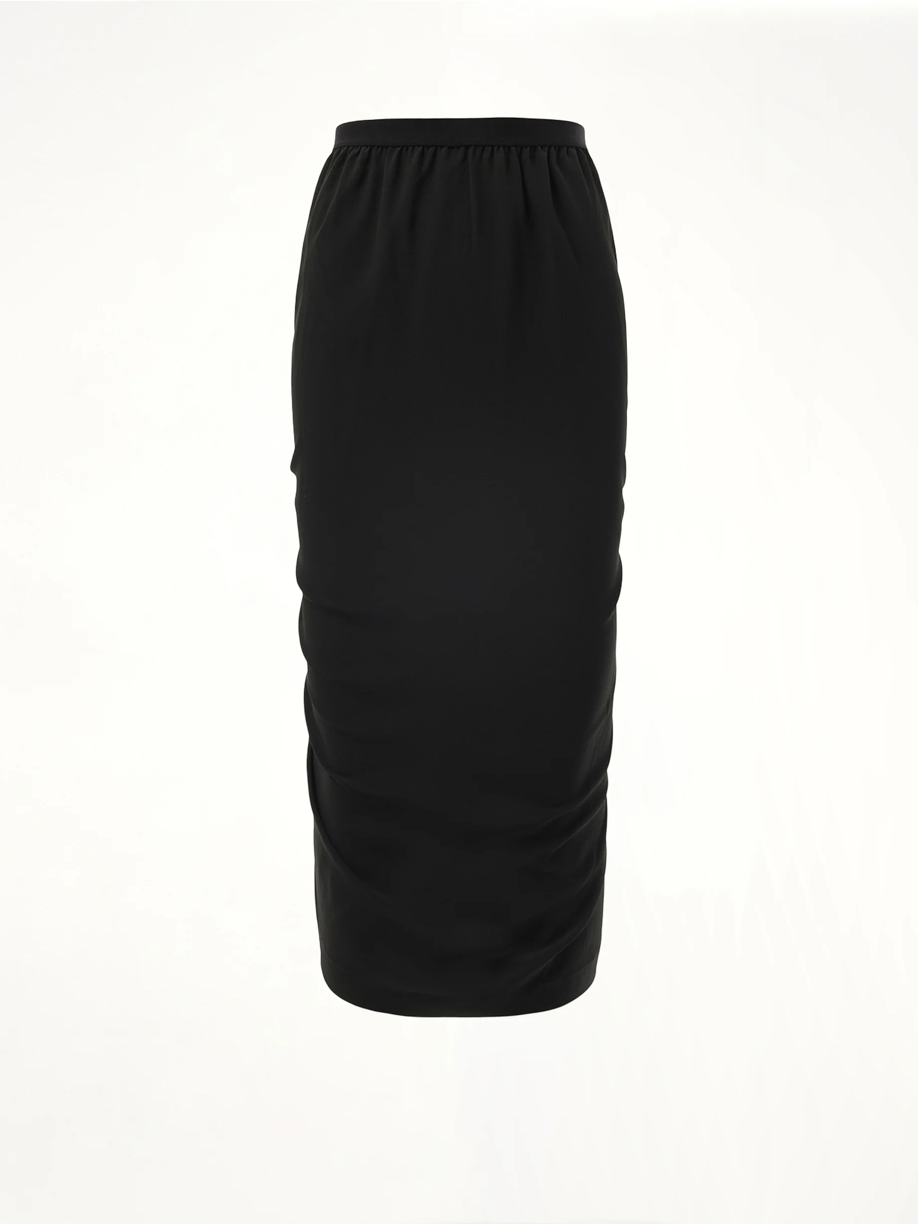 Cocoon Crepe Shrimp Skirt in Black - Image 2