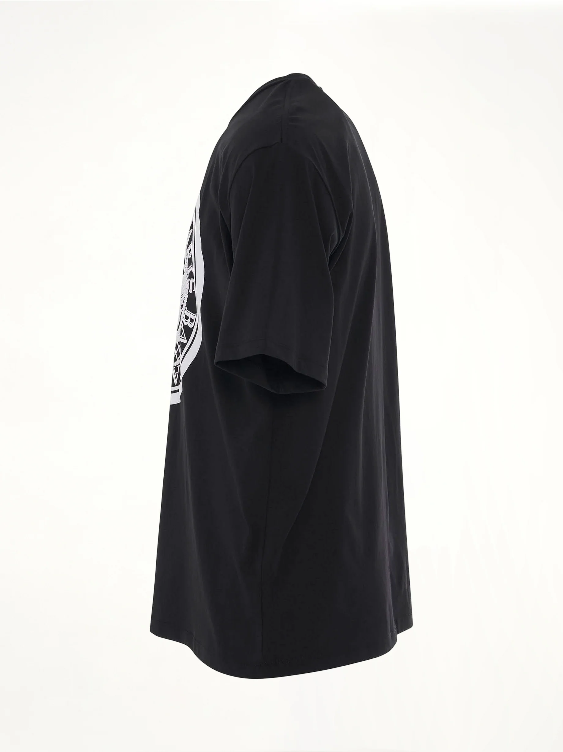 Coin Flock Straight Fit T-Shirt in Black/White - Image 3