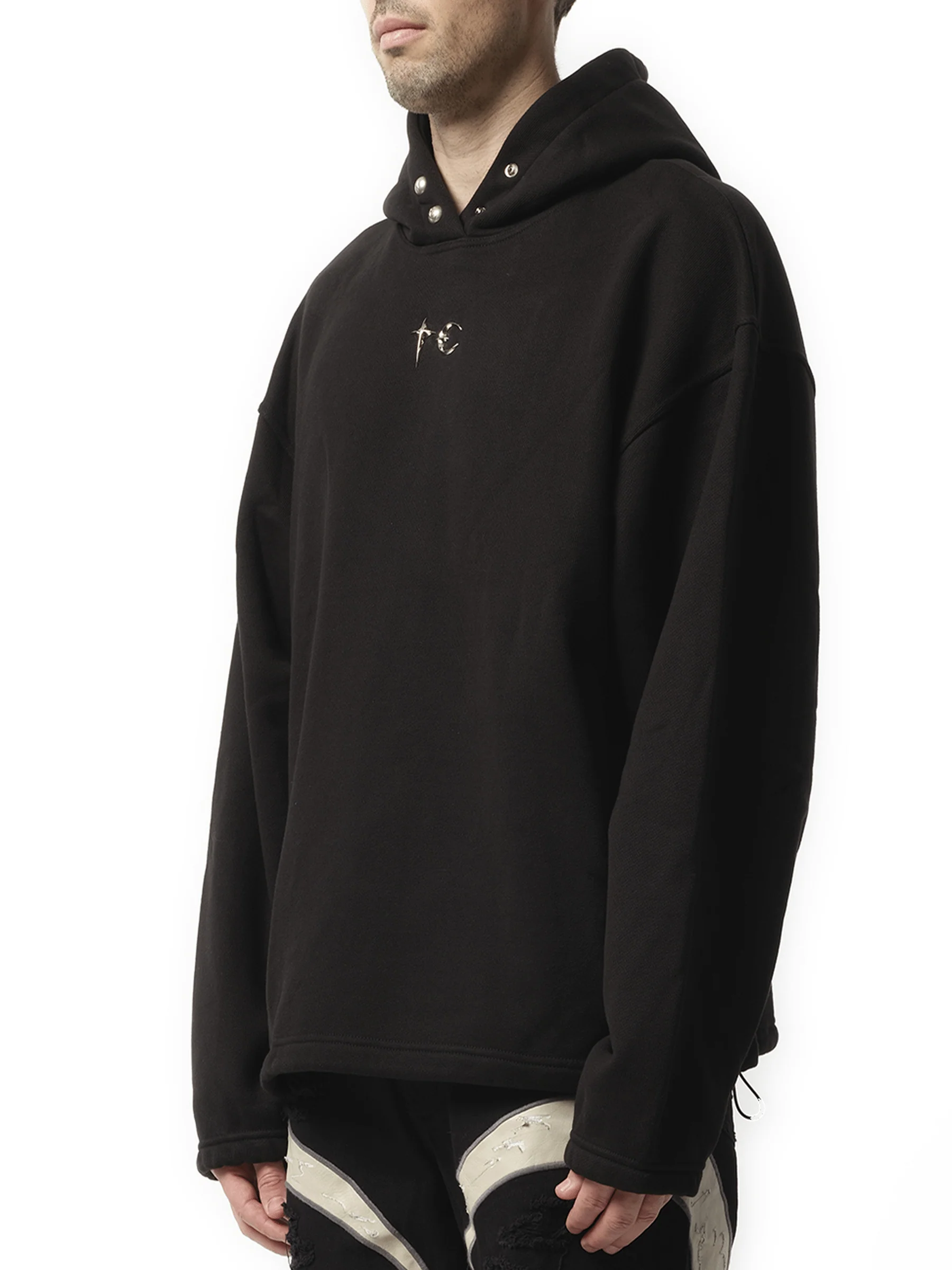 Color Emblem Hoodie in Black - Image 5