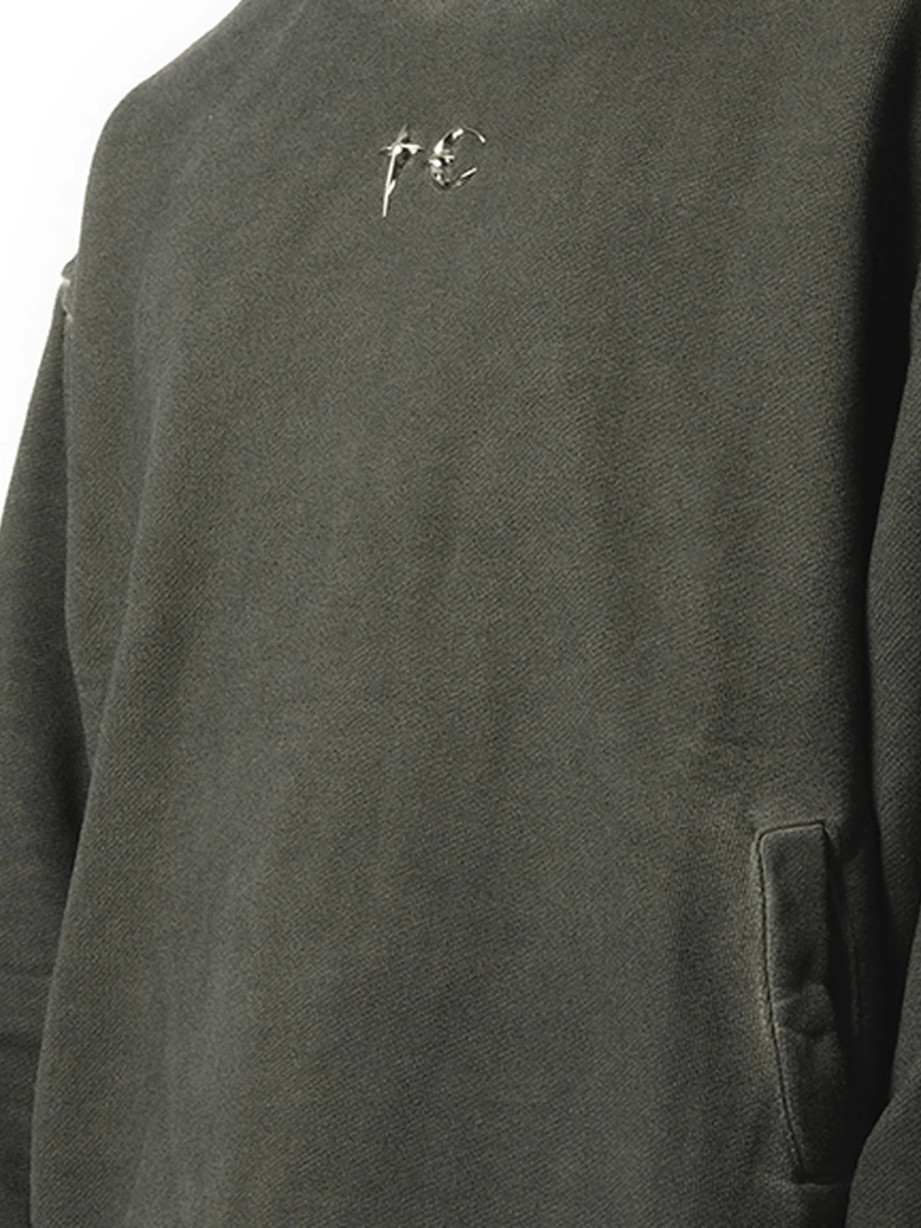 Color Emblem Hoodie in Khaki - Image 3