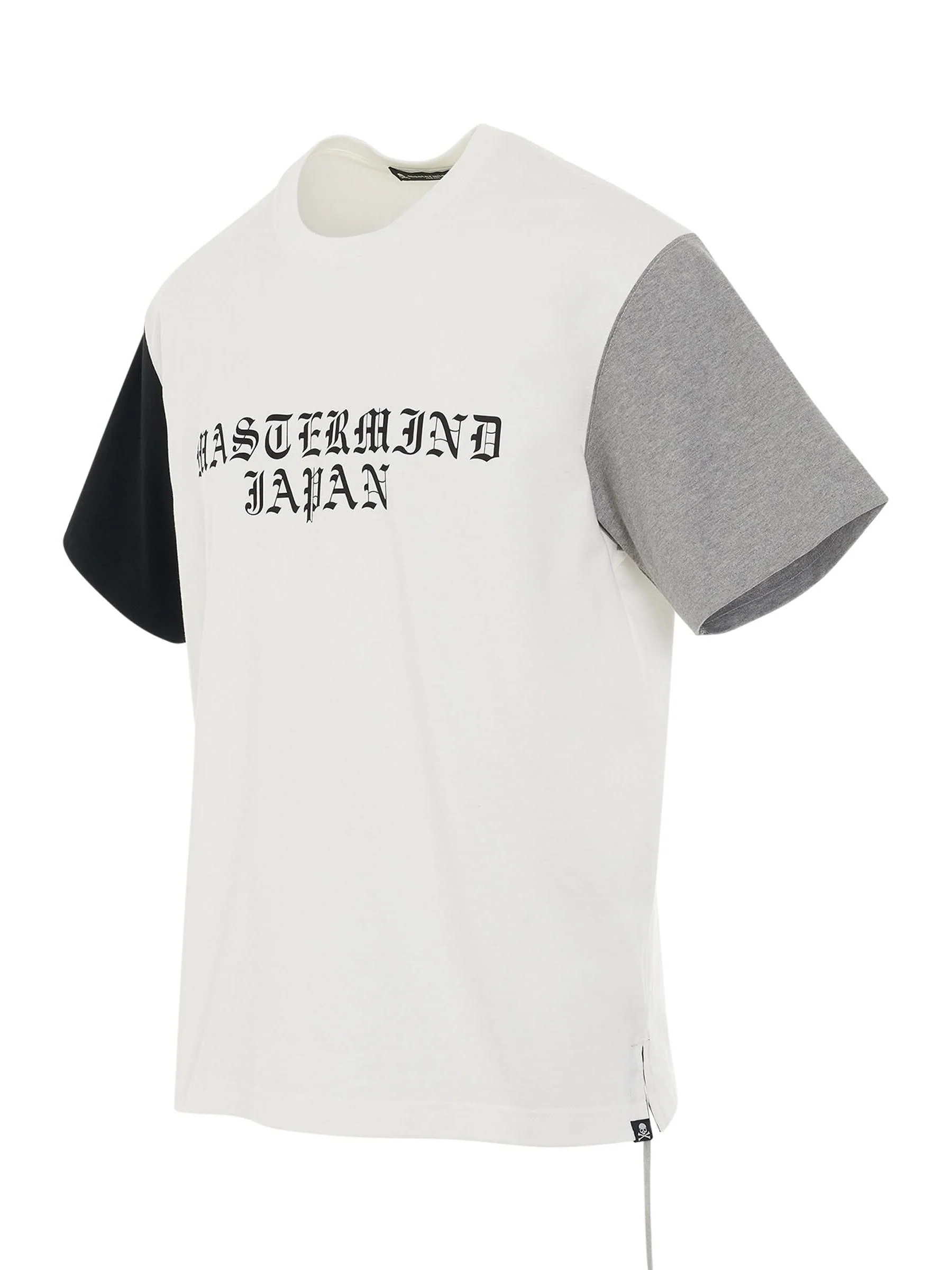 Colourblock Logo T-Shirt in White - Image 2