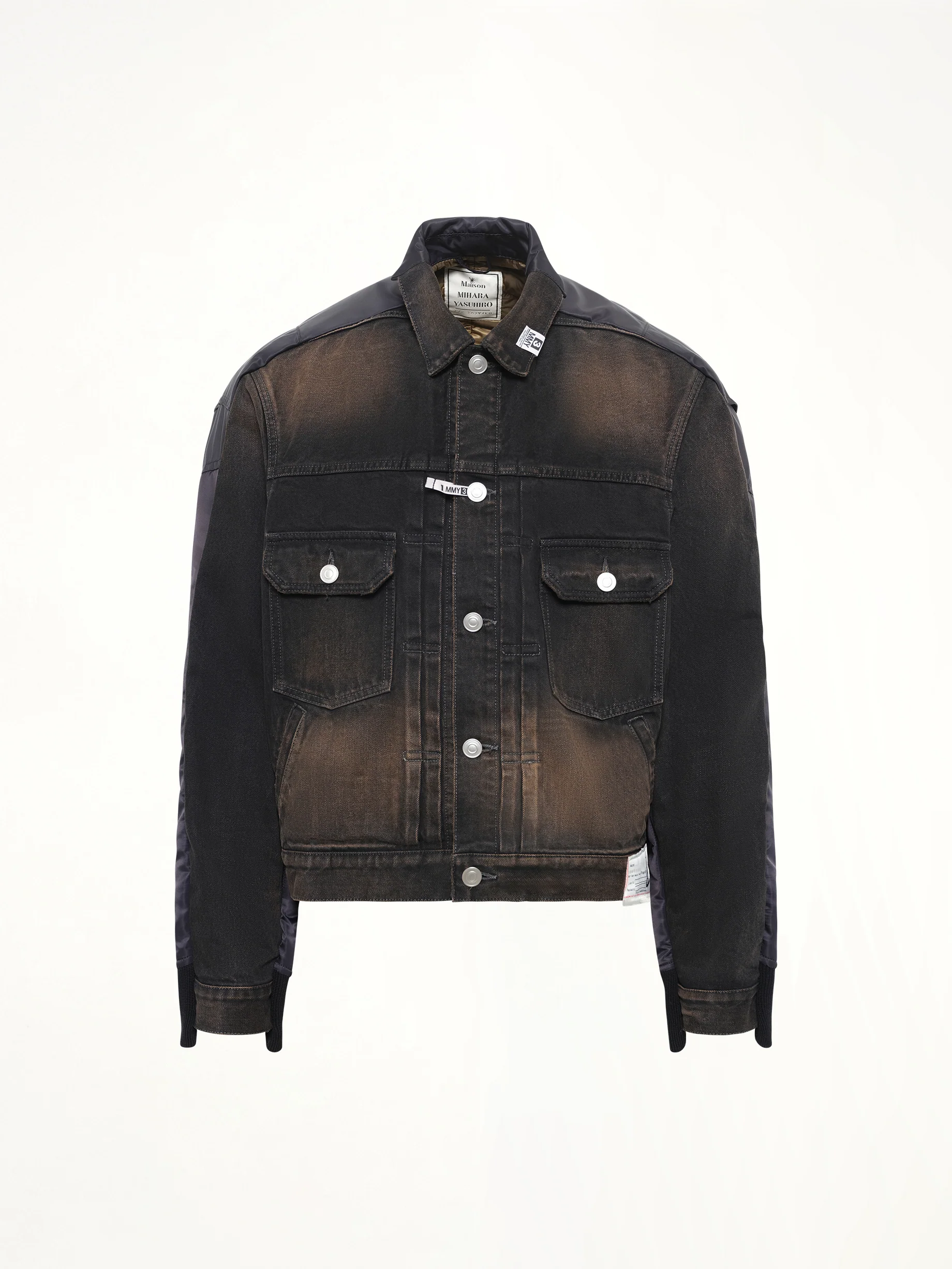 Combined Denim MA-1 Blouson in Black - Image 2