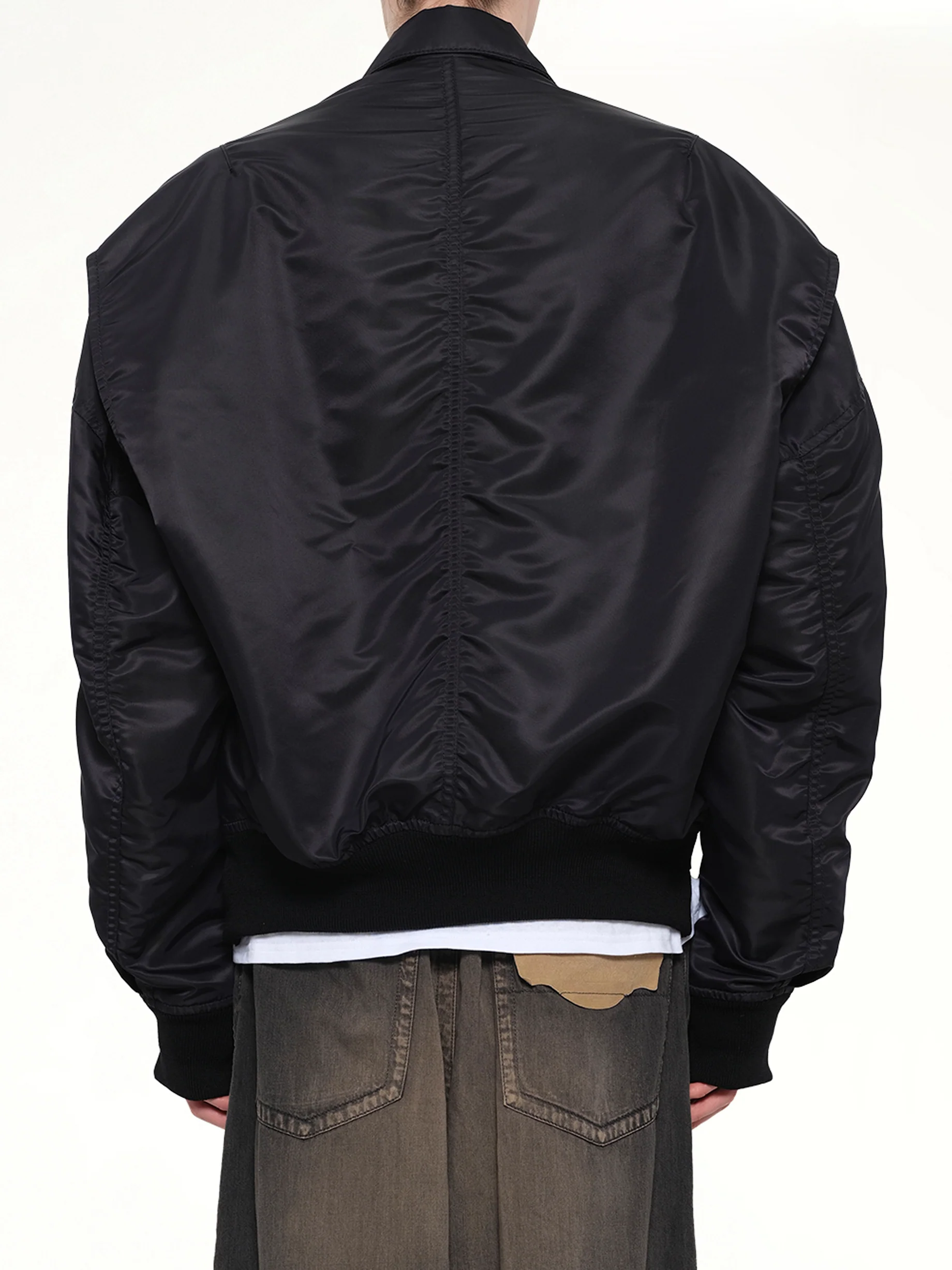 Combined Denim MA-1 Blouson in Black - Image 5