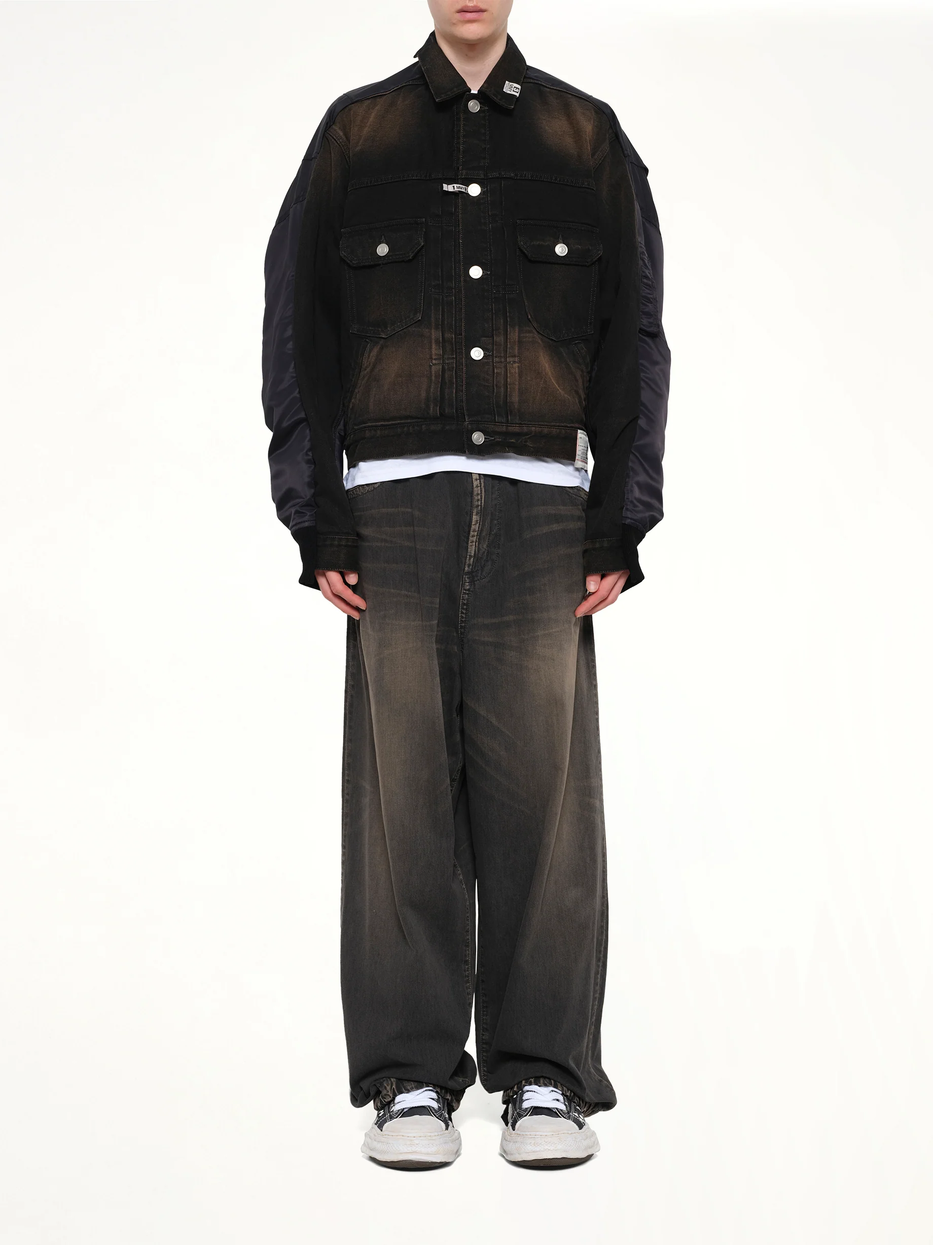 Combined Denim MA-1 Blouson in Black - Image 7