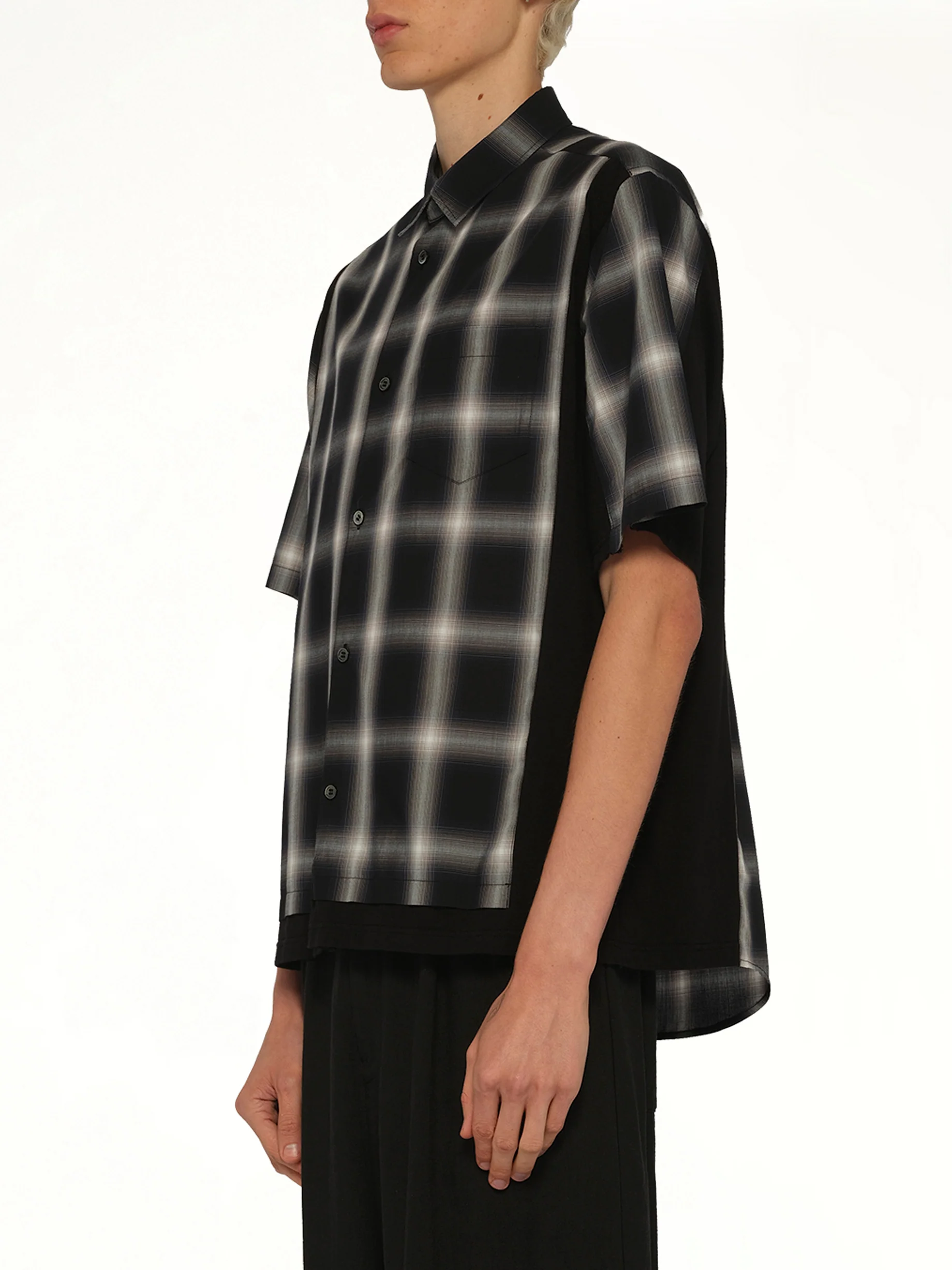 Combo Check SS Shirt in Black - Image 3