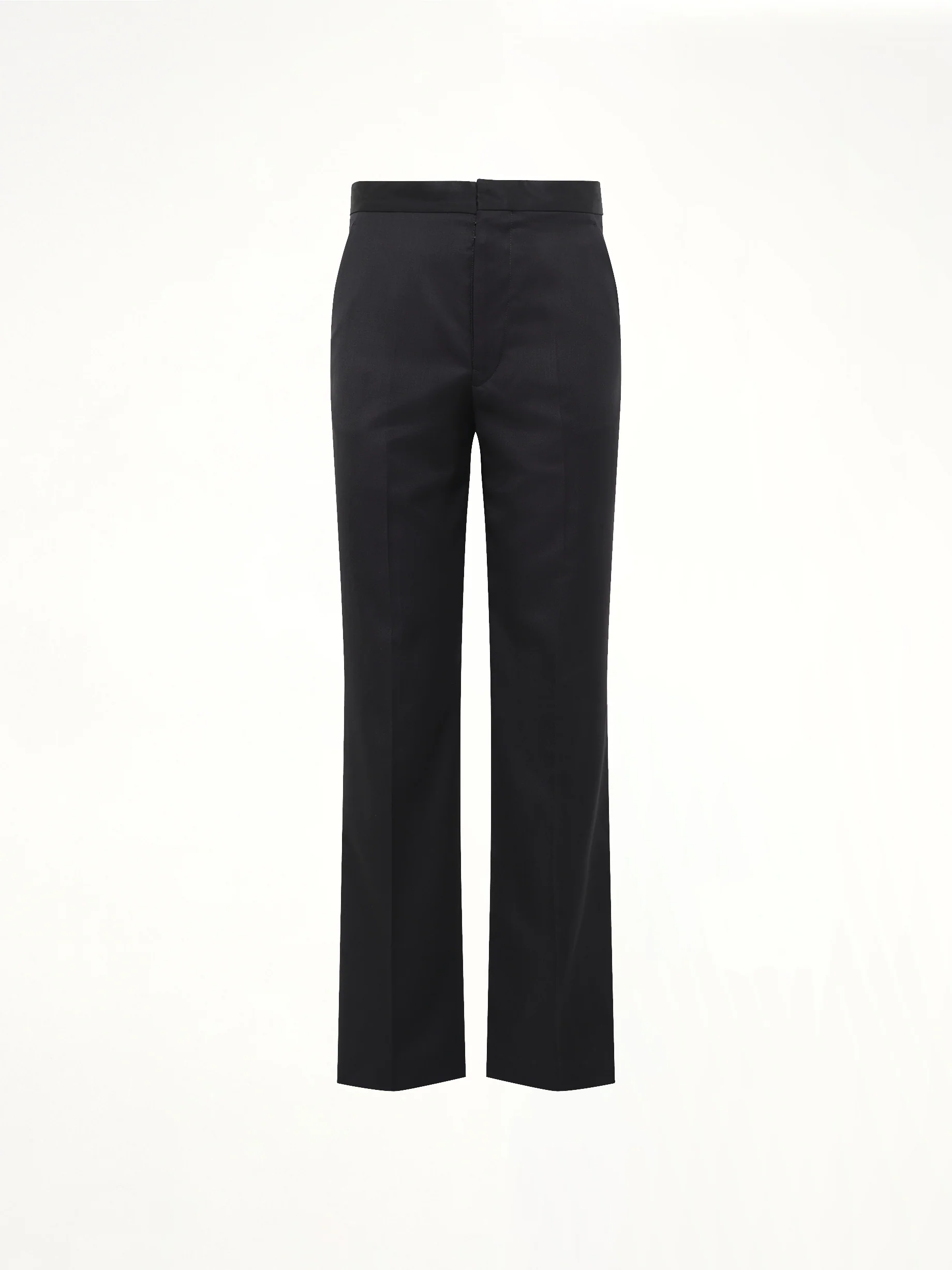 Compact Light Wool Suit Pants in Black - Image 2