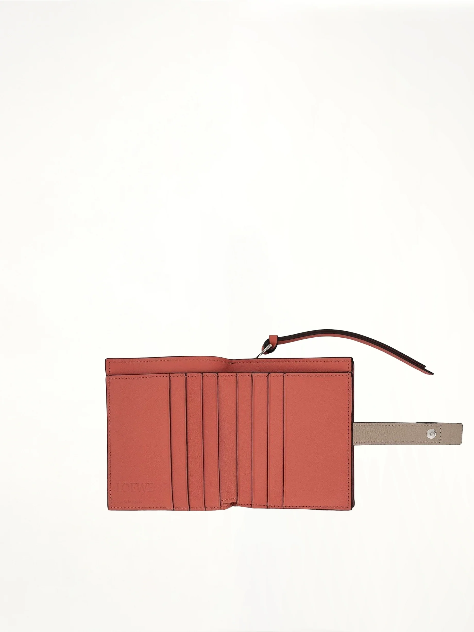 Compact Zip Wallet in Soft Grained Calfskin in Light Oat - Image 4