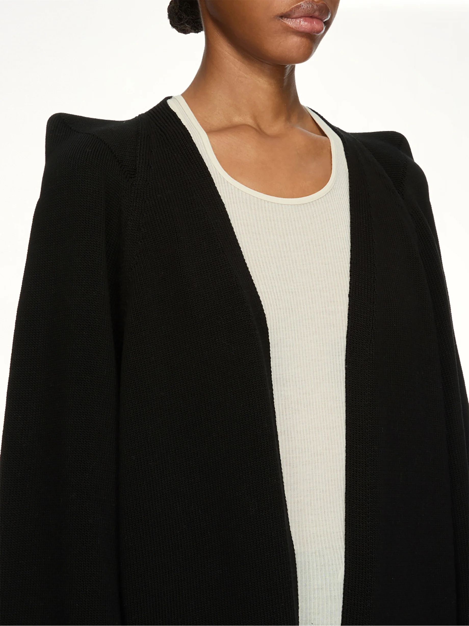 Con V Top in Black - Image 7