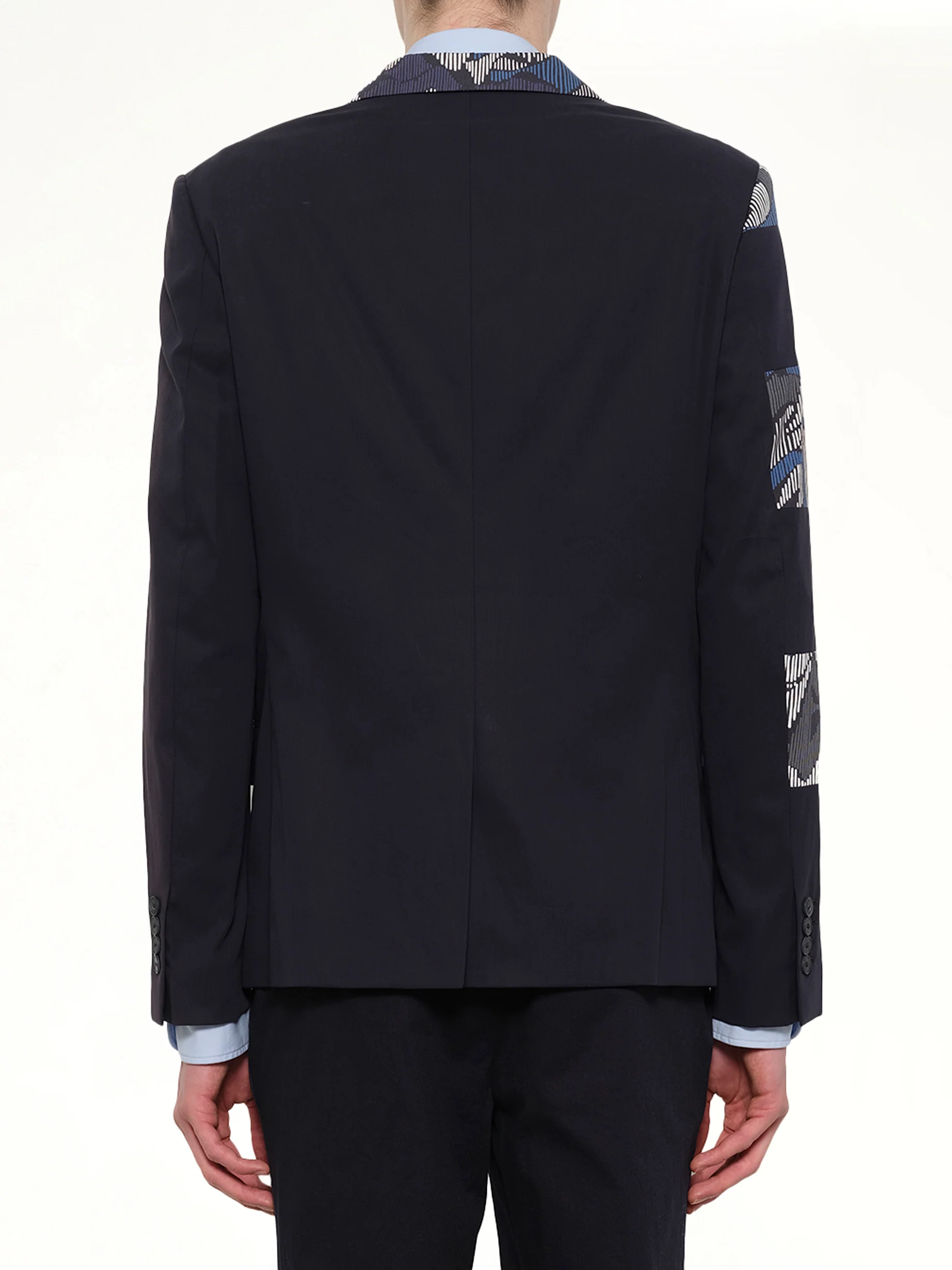Constructed Suit Jacket in Navy - Image 3