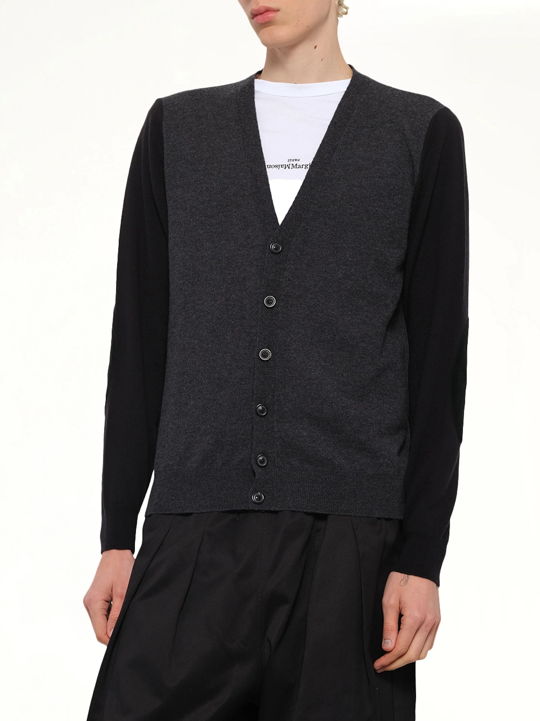 Two-Tone Cardigan in Grey/Black - Image 6
