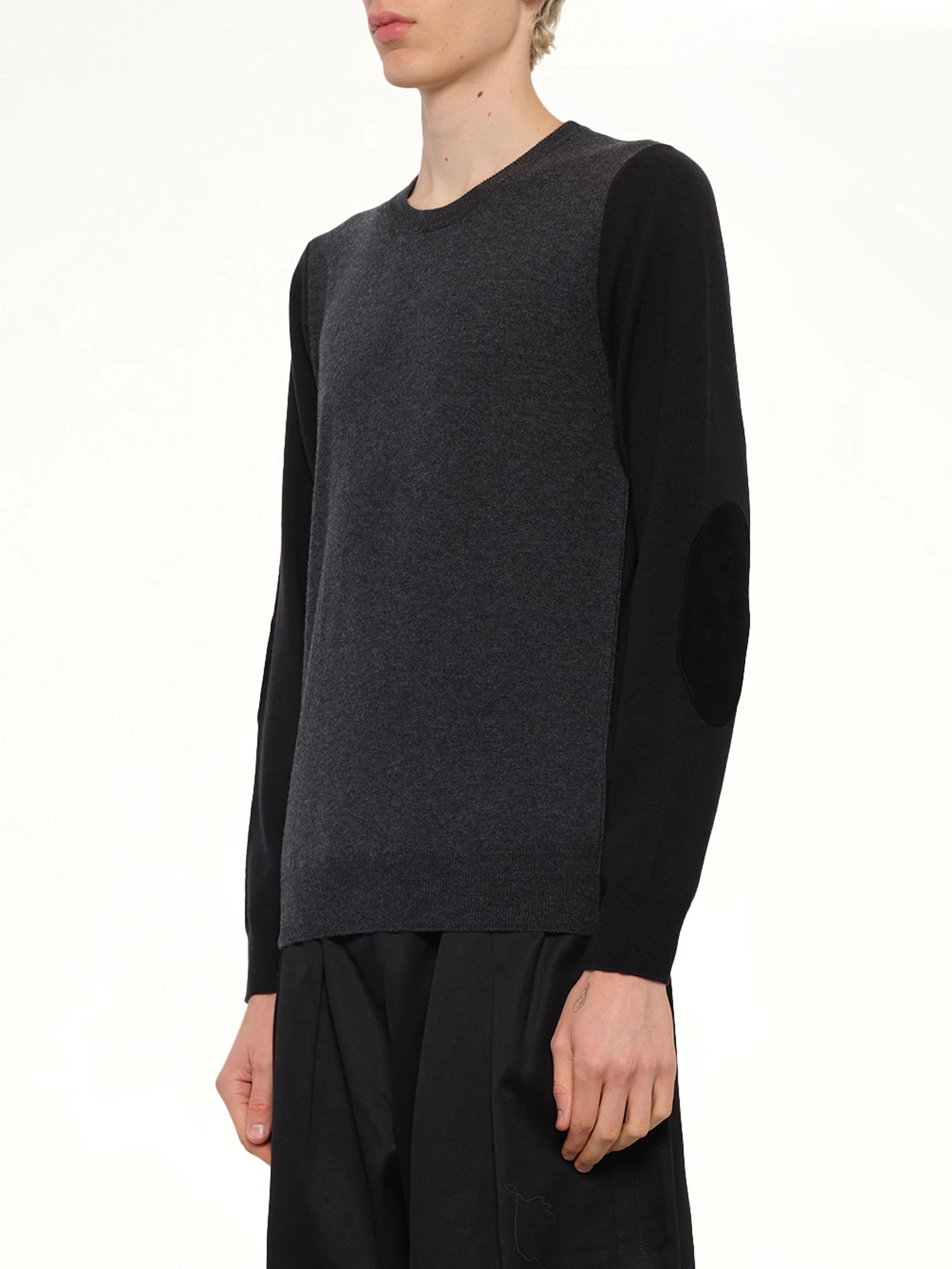 Two-Tone Sweater in Grey/Black - Image 3