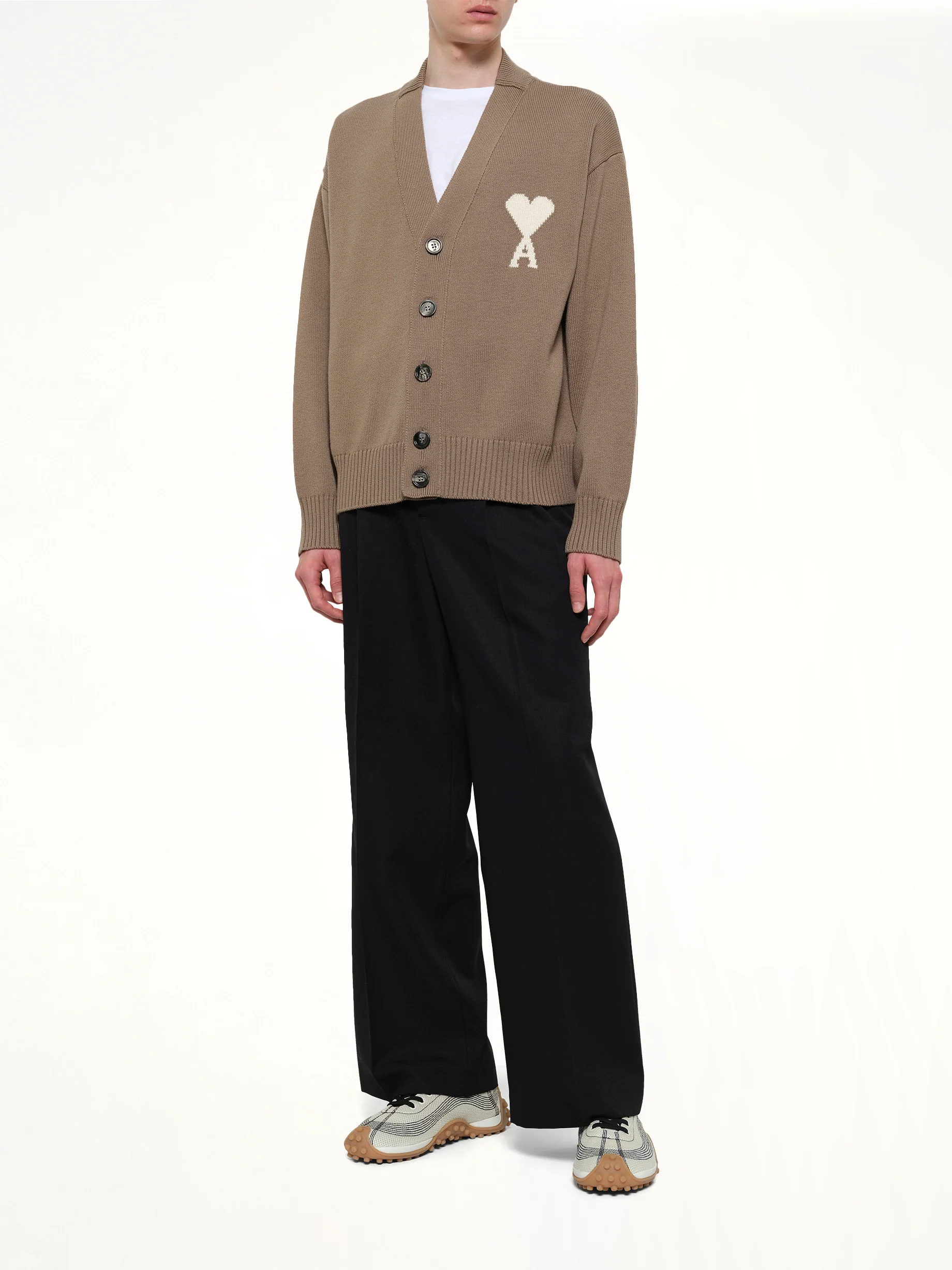 Contrasted ADC Cardigan in Beige - Image 4
