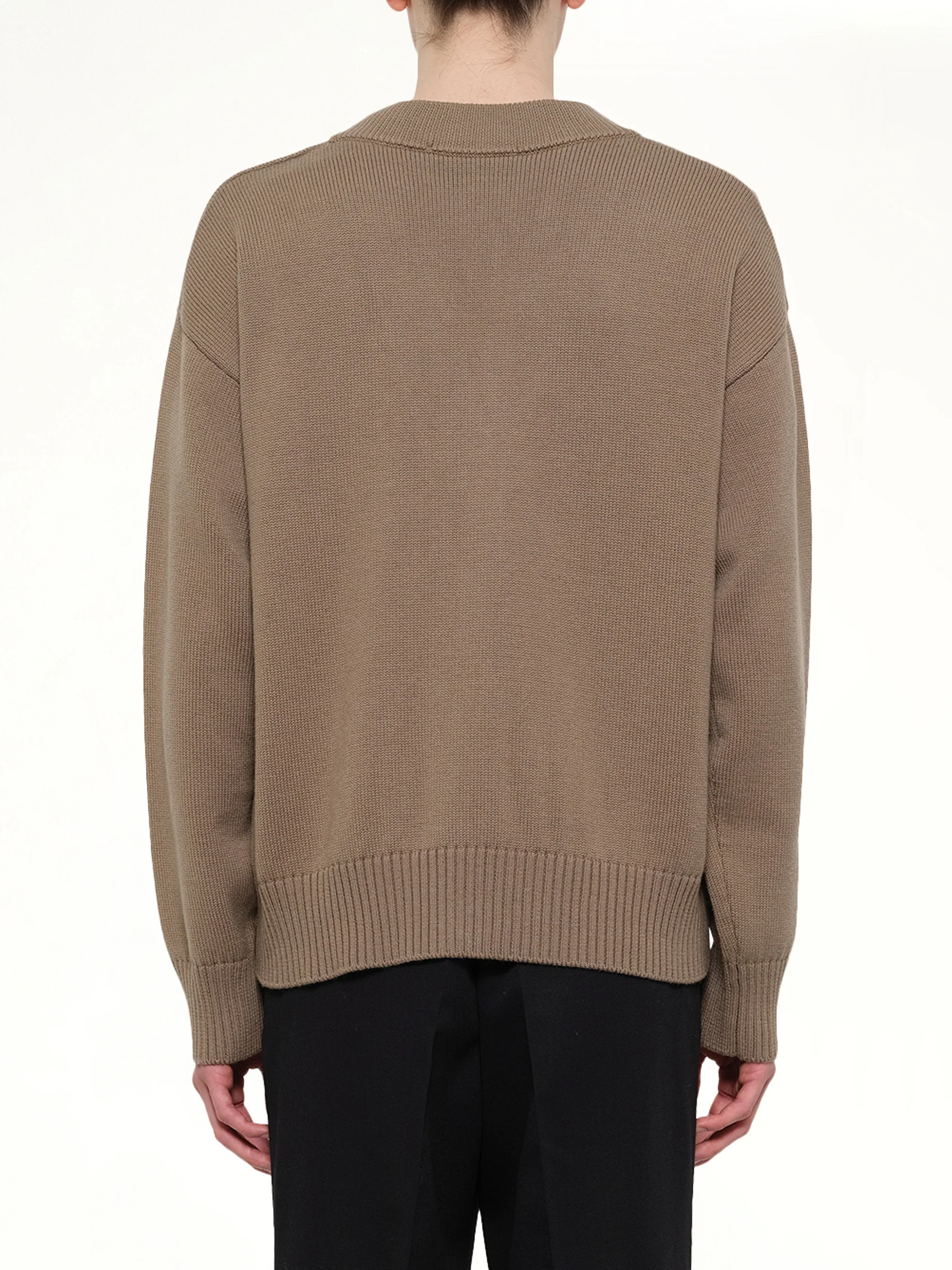 Contrasted ADC Cardigan in Beige - Image 5