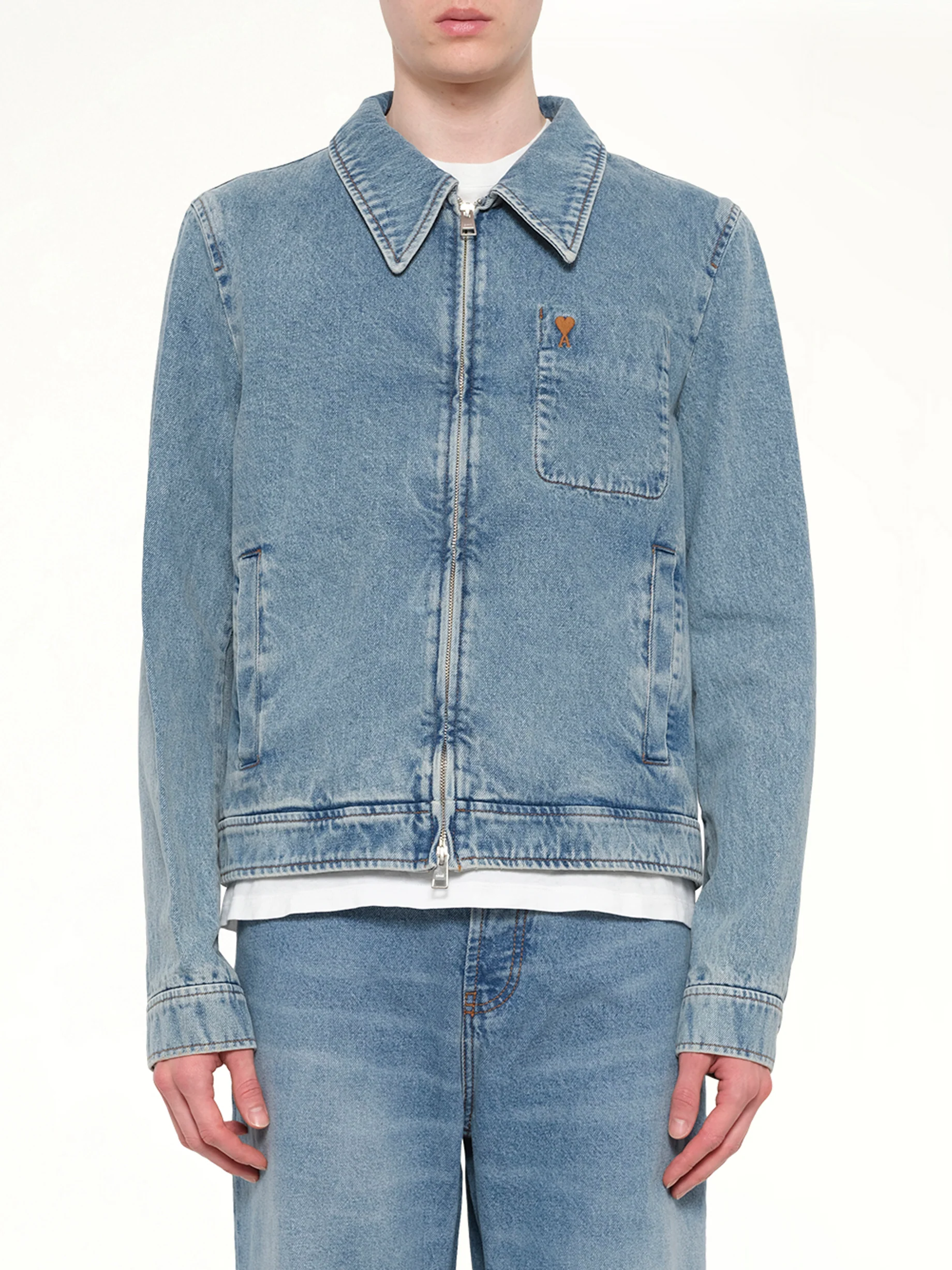 Contrasted ADC Denim Jacket in Blue