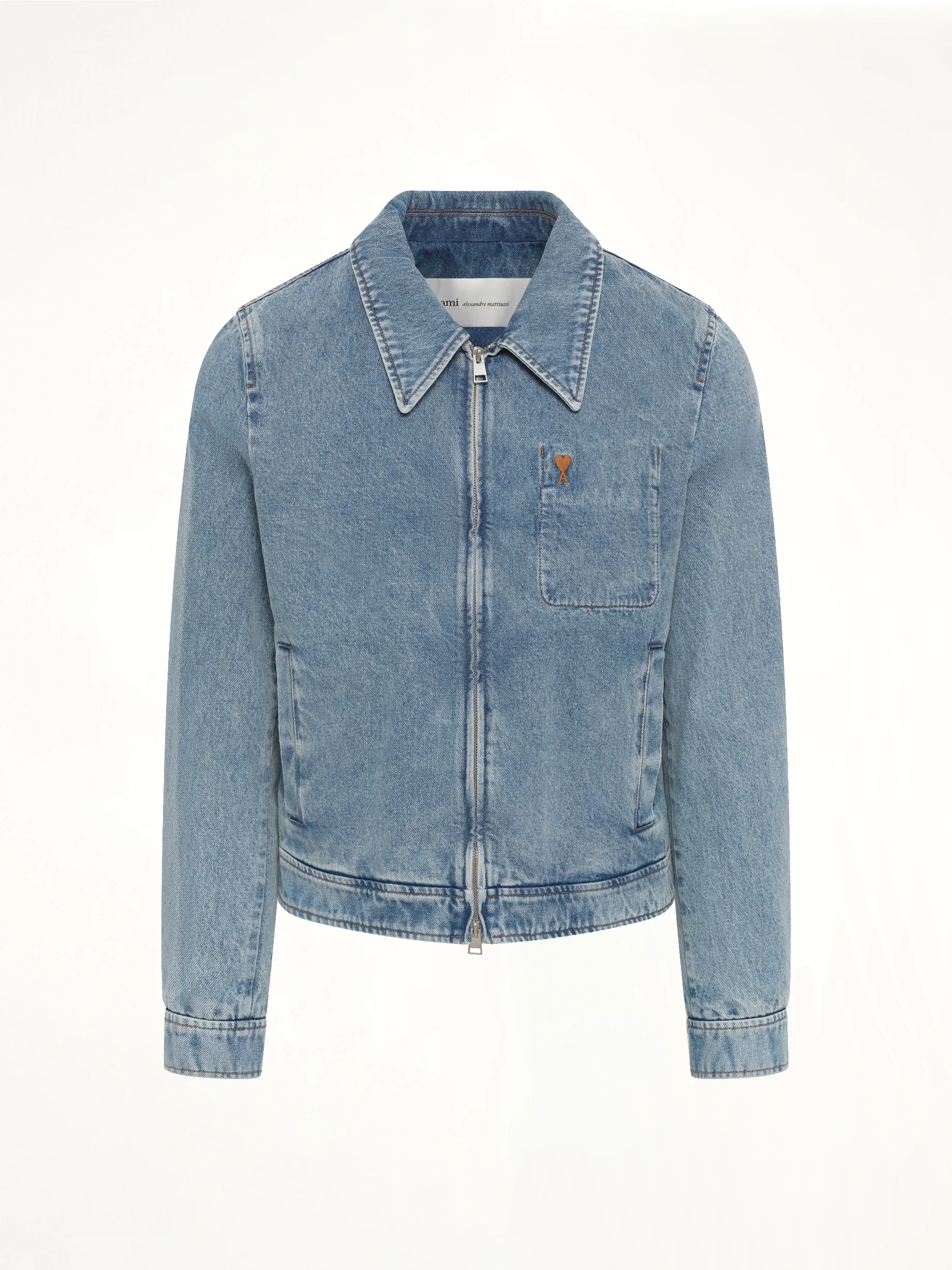 Contrasted ADC Denim Jacket in Blue - Image 2