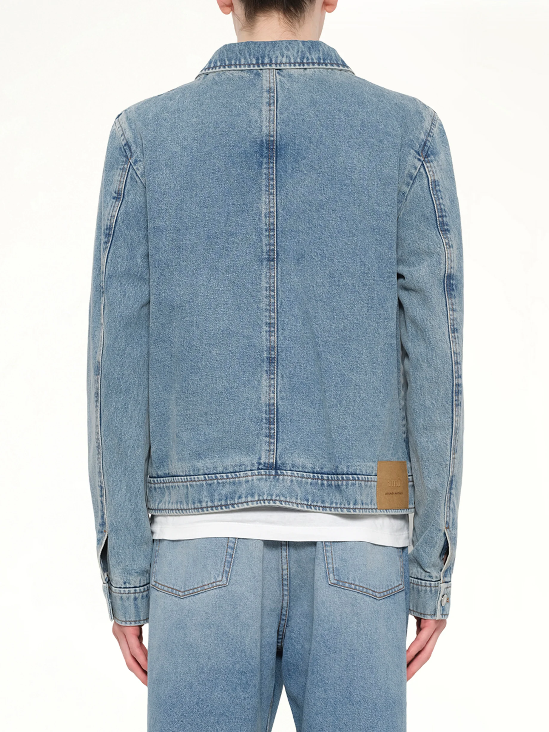 Contrasted ADC Denim Jacket in Blue - Image 5
