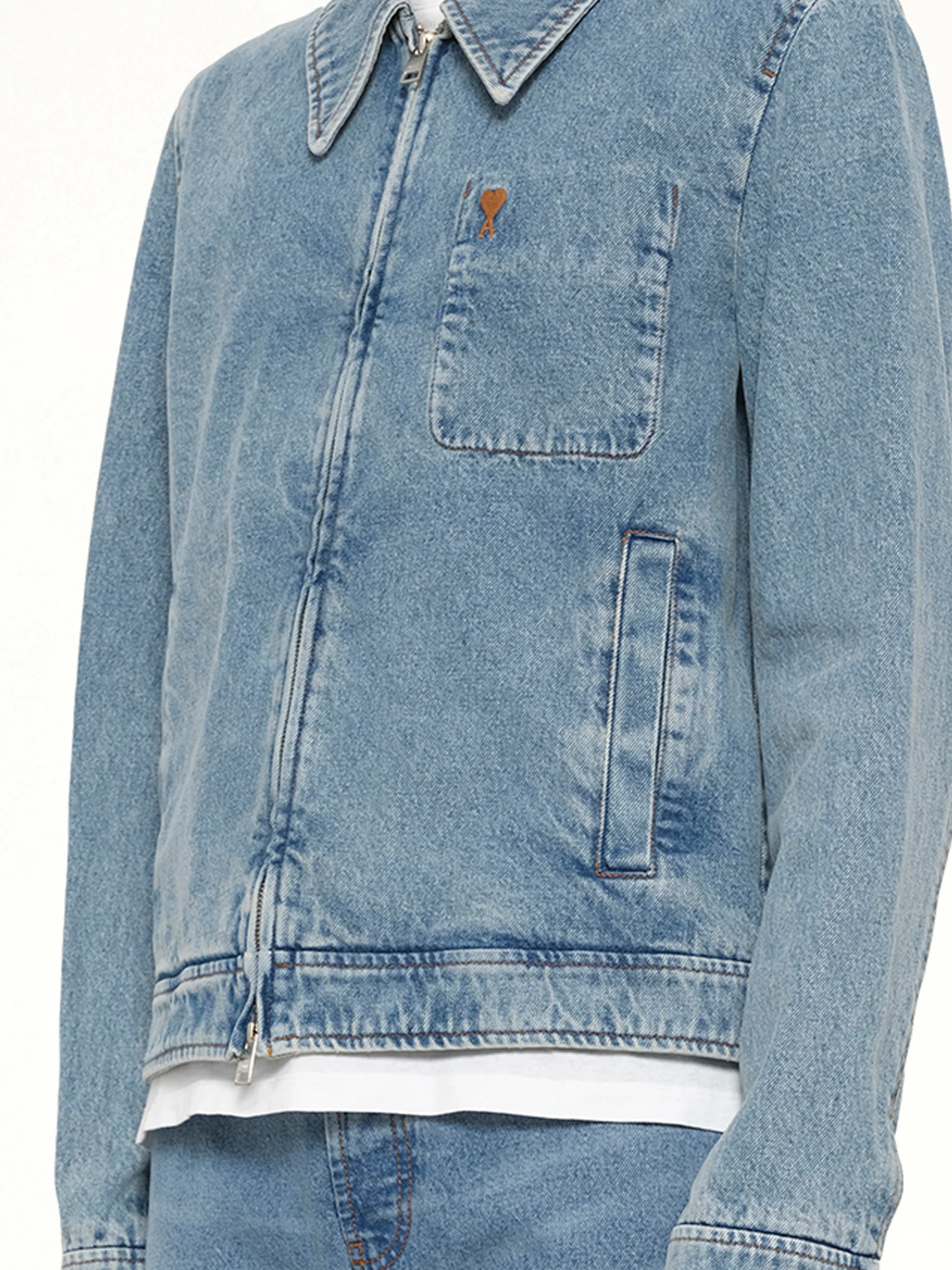 Contrasted ADC Denim Jacket in Blue - Image 6