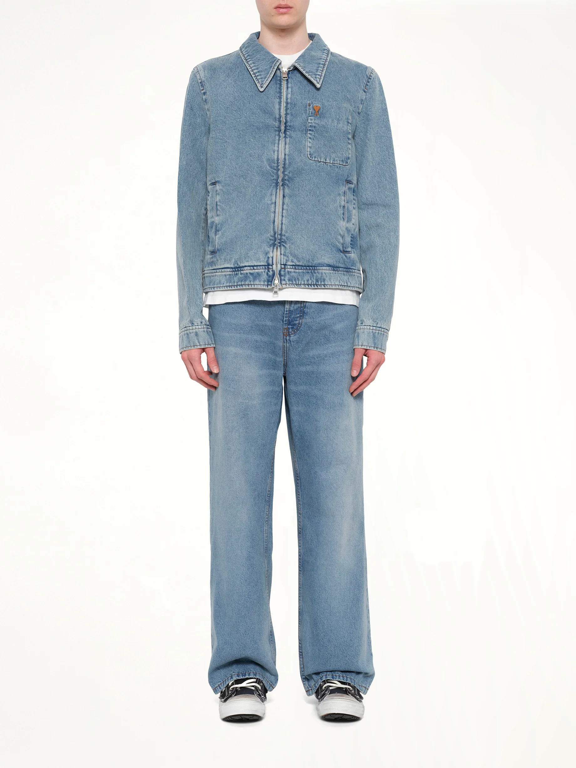 Contrasted ADC Denim Jacket in Blue - Image 7