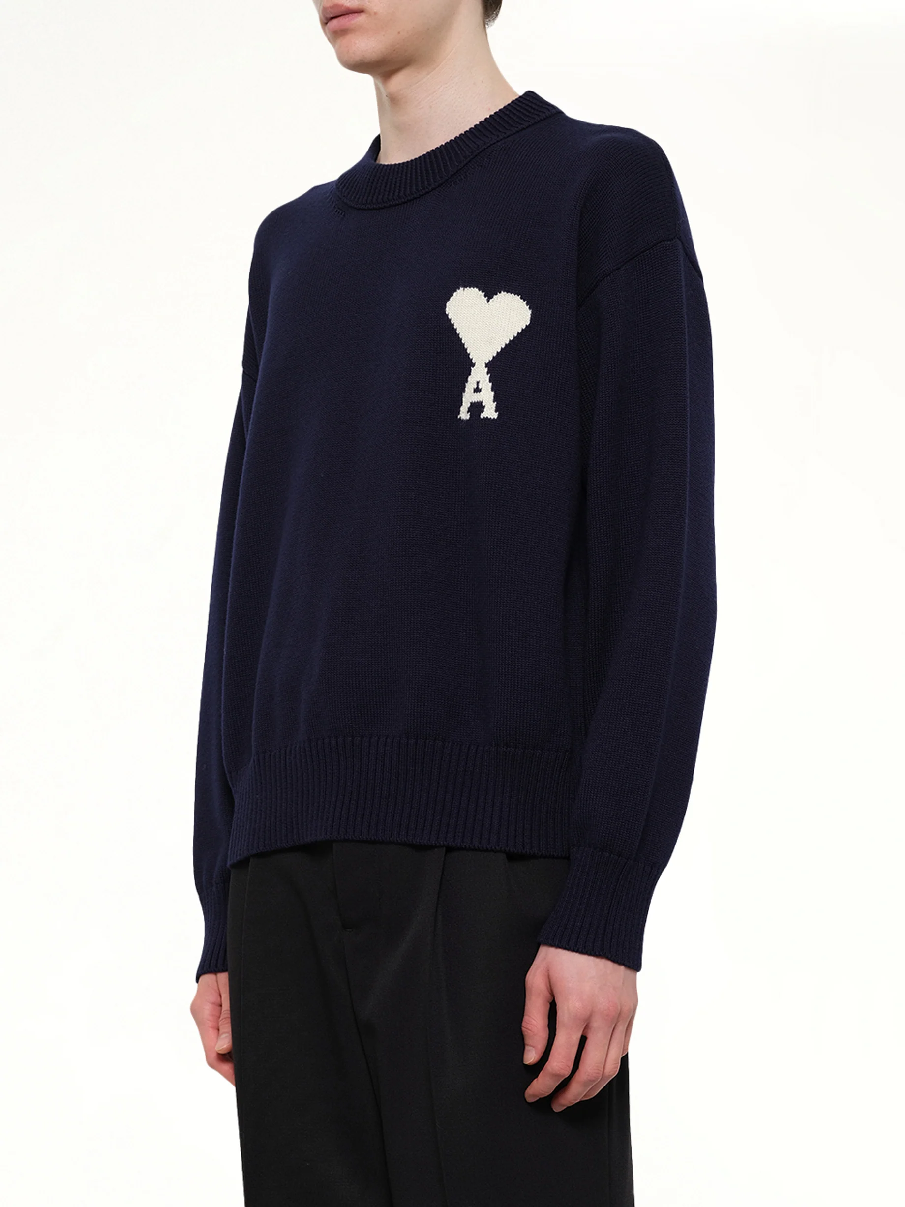 Contrasted ADC Sweater in Navy - Image 3