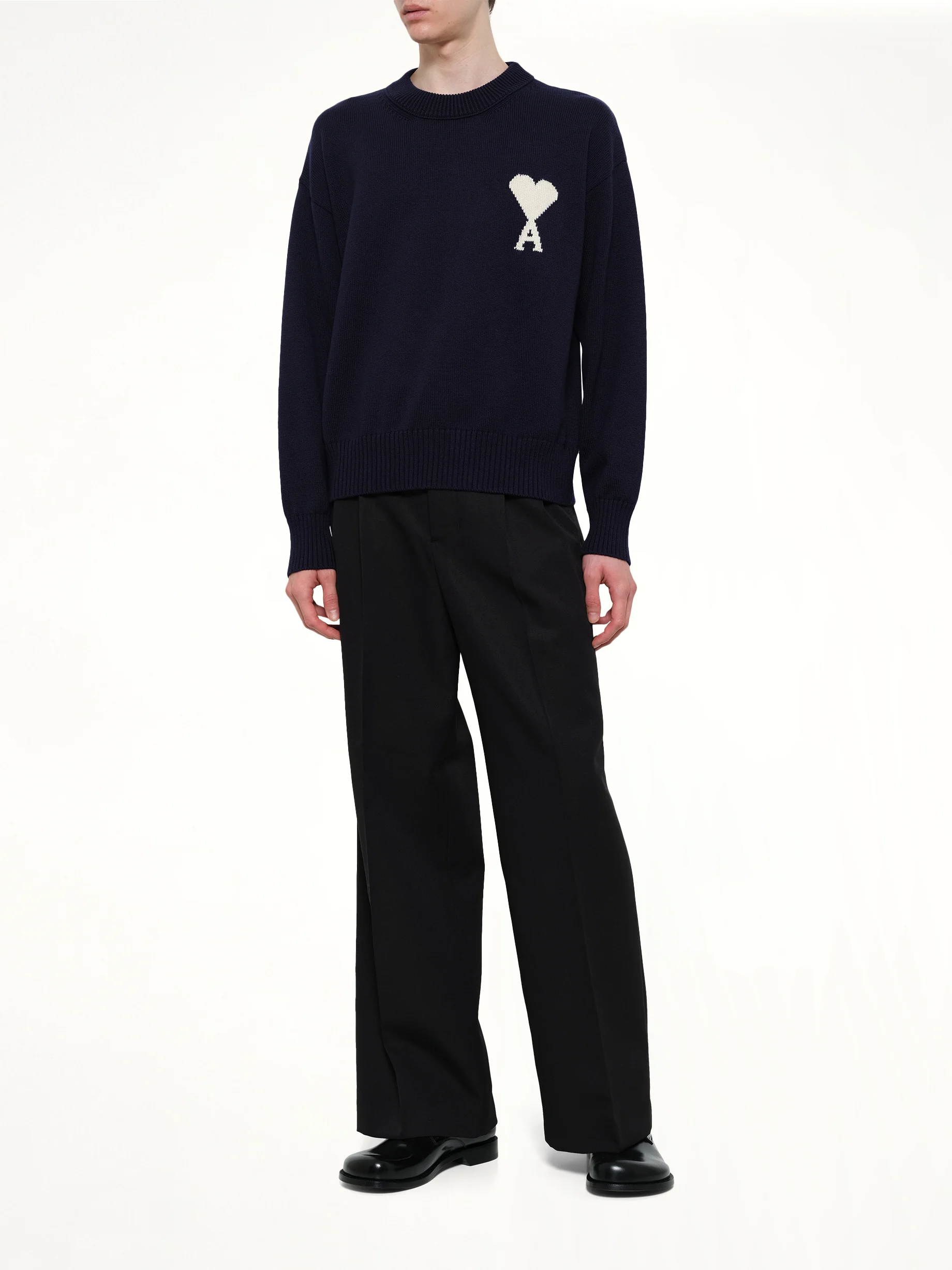 Contrasted ADC Sweater in Navy - Image 4