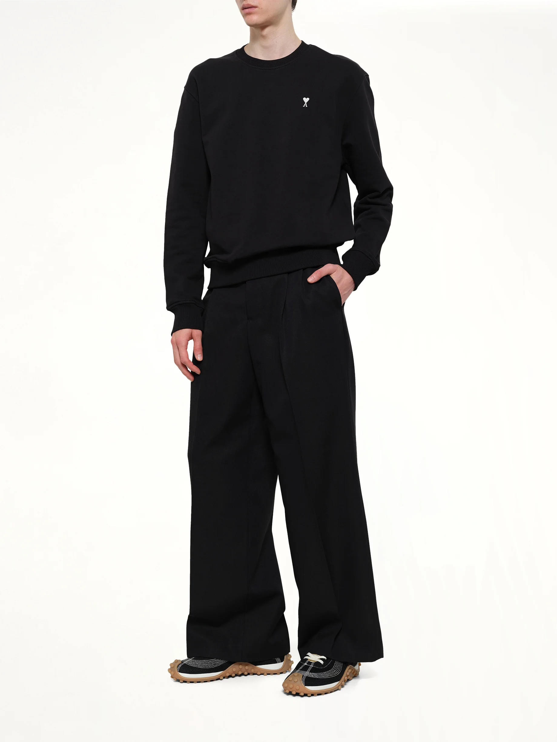 Contrasted ADC Sweatshirt in Black - Image 4
