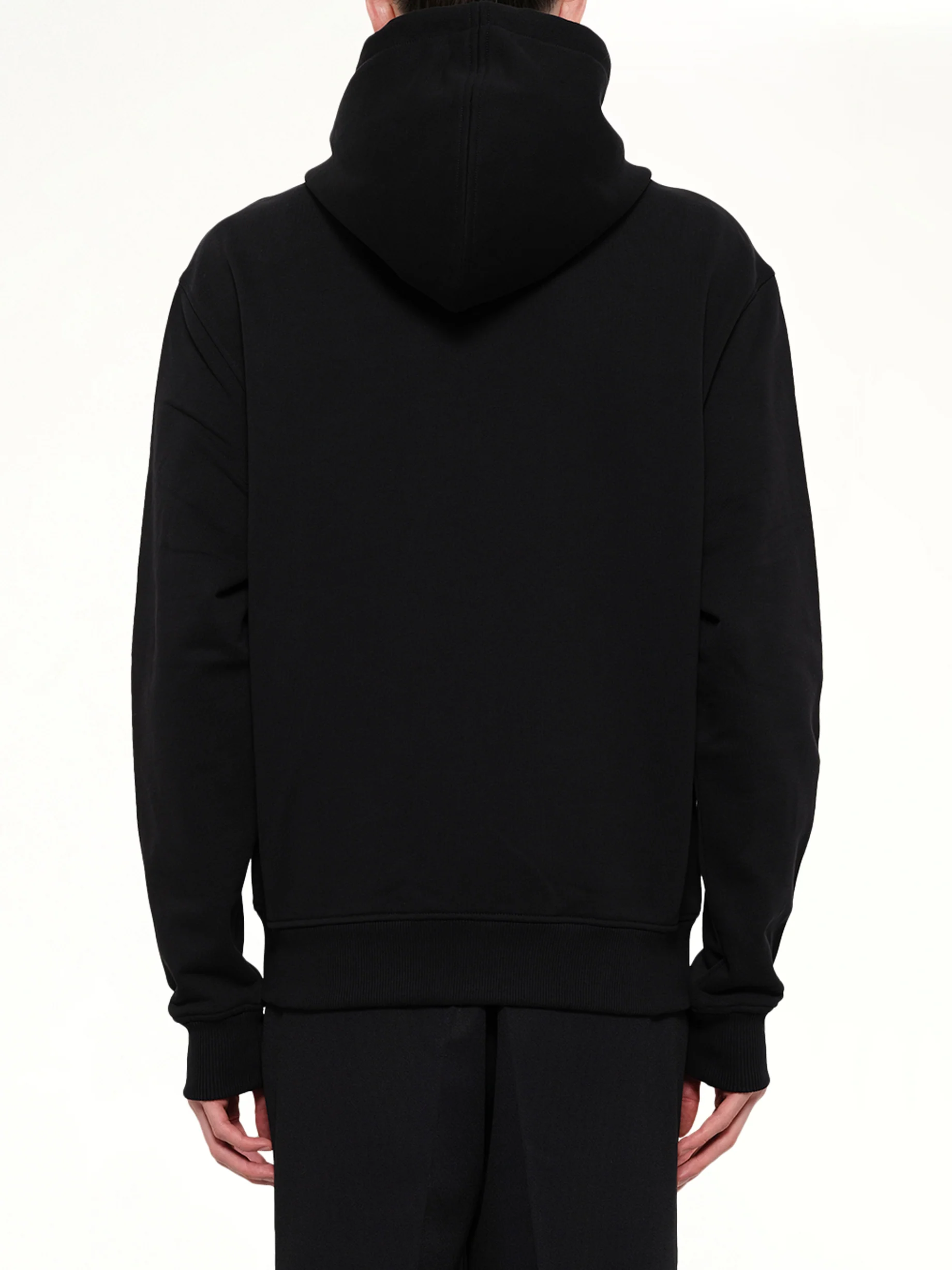 Contrasted ADC Zip Hoodie in Black - Image 5