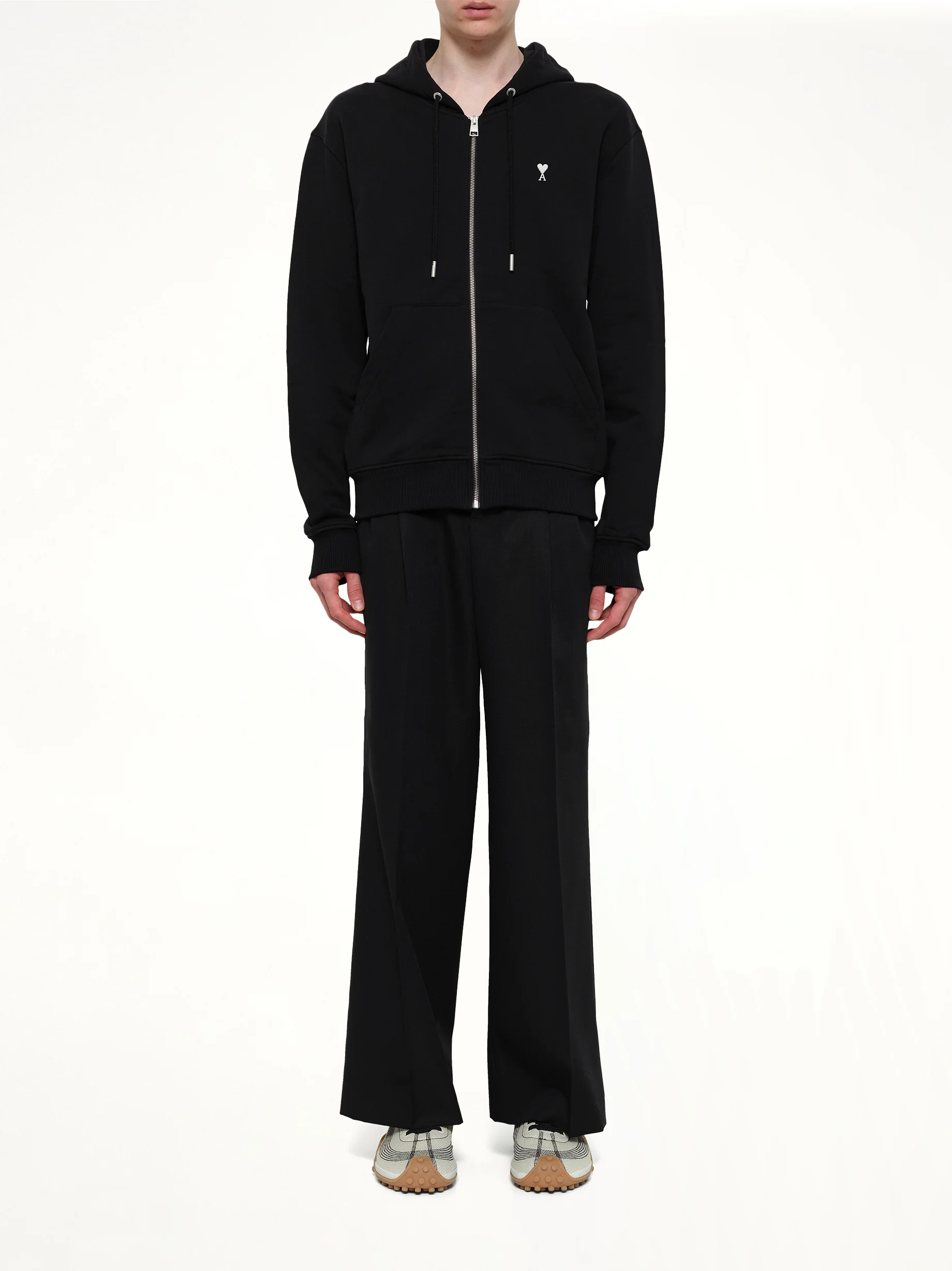 Contrasted ADC Zip Hoodie in Black - Image 7