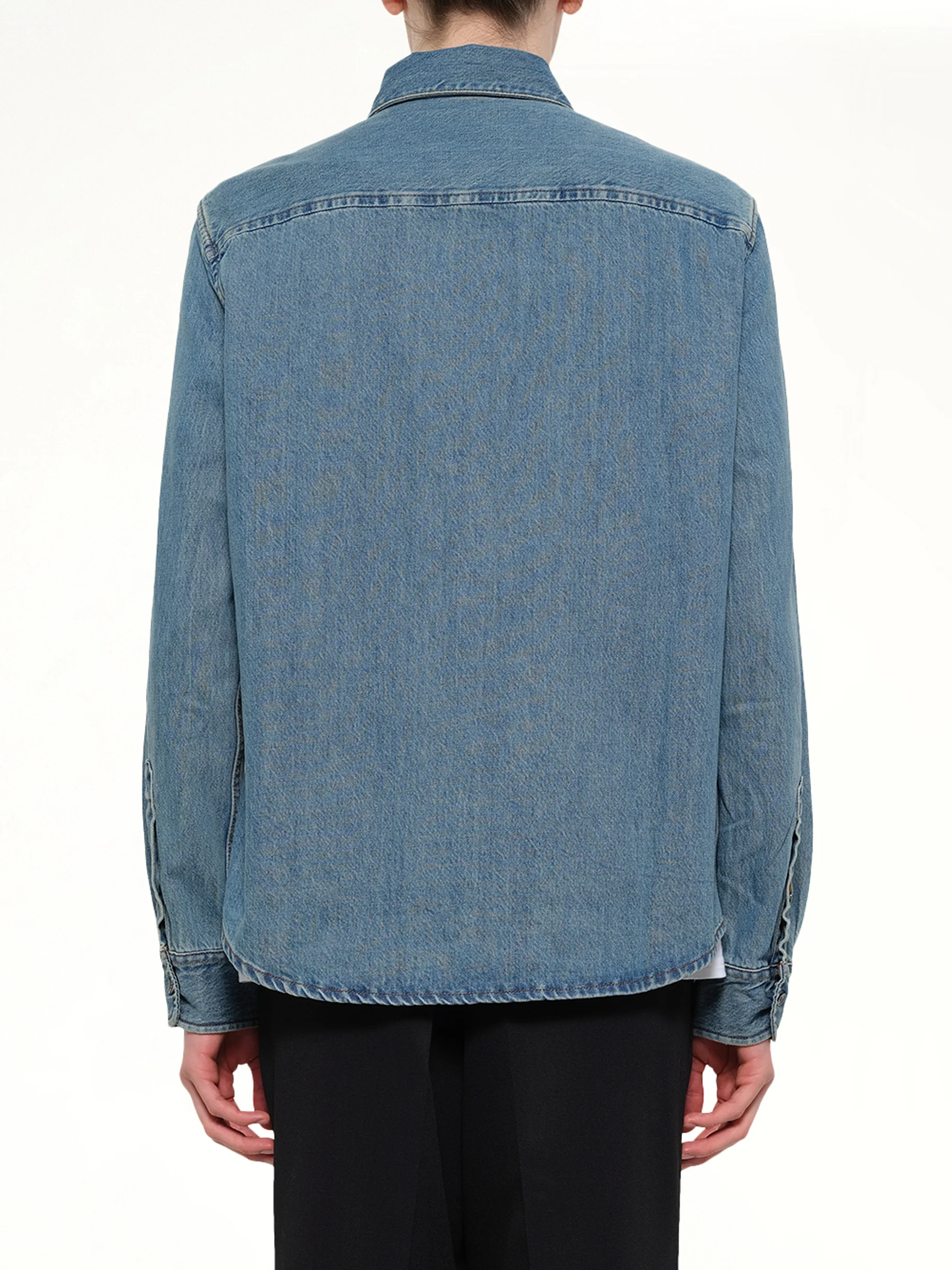 Contrasted Ami De Coeur Shirt in Blue - Image 5