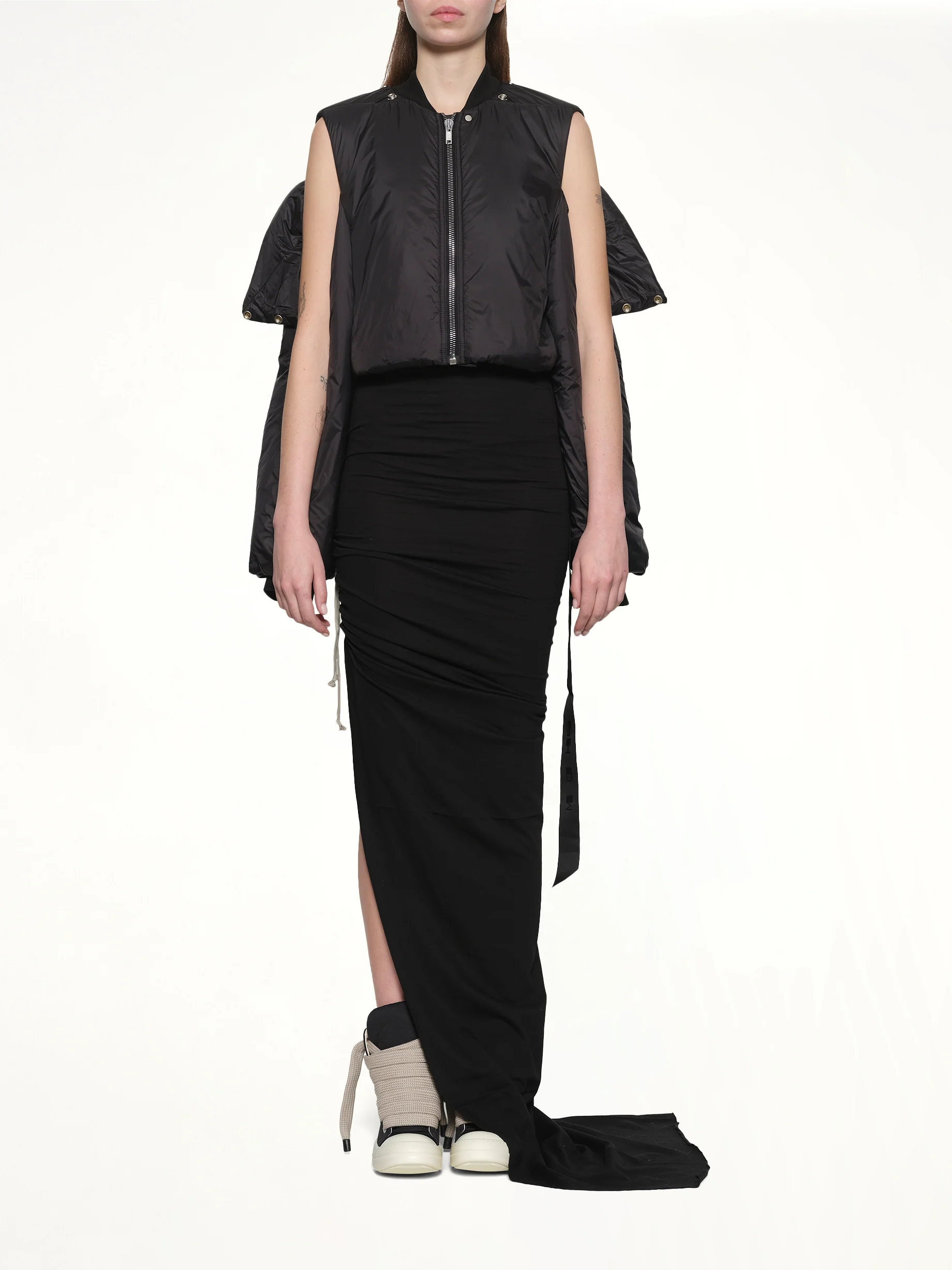 Convertible Padded Jacket in Black - Image 4