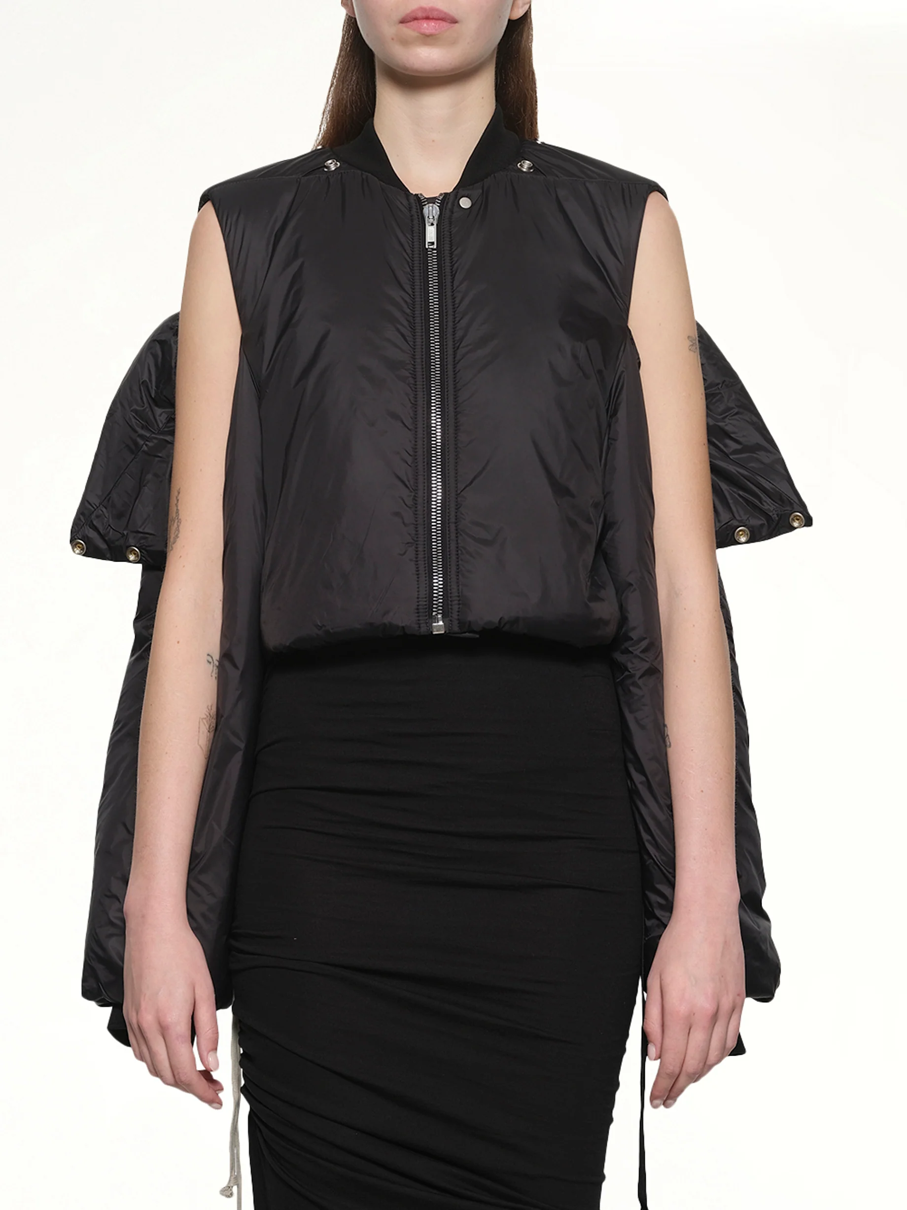 Convertible Padded Jacket in Black - Image 6
