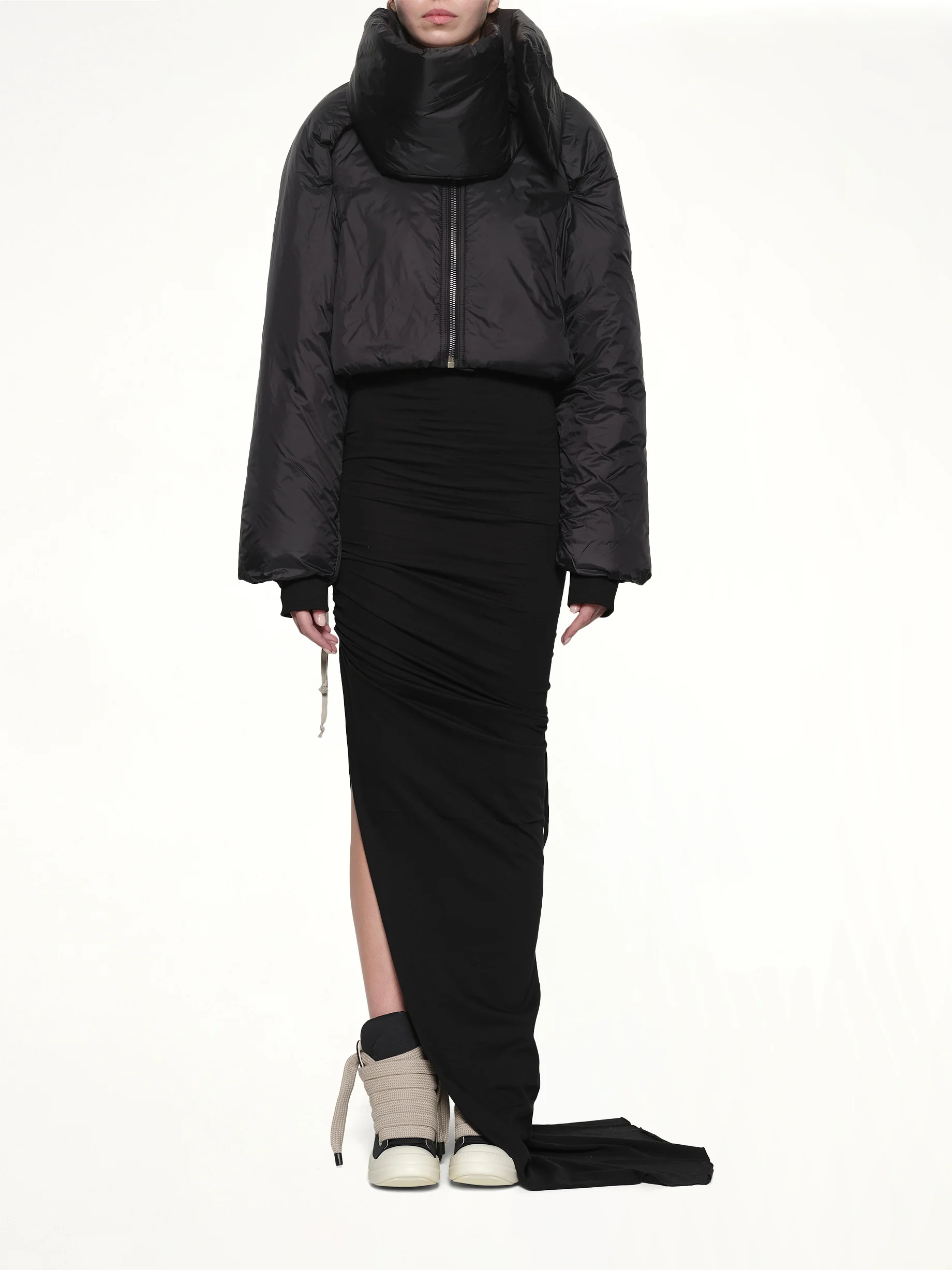 Convertible Padded Jacket in Black - Image 7