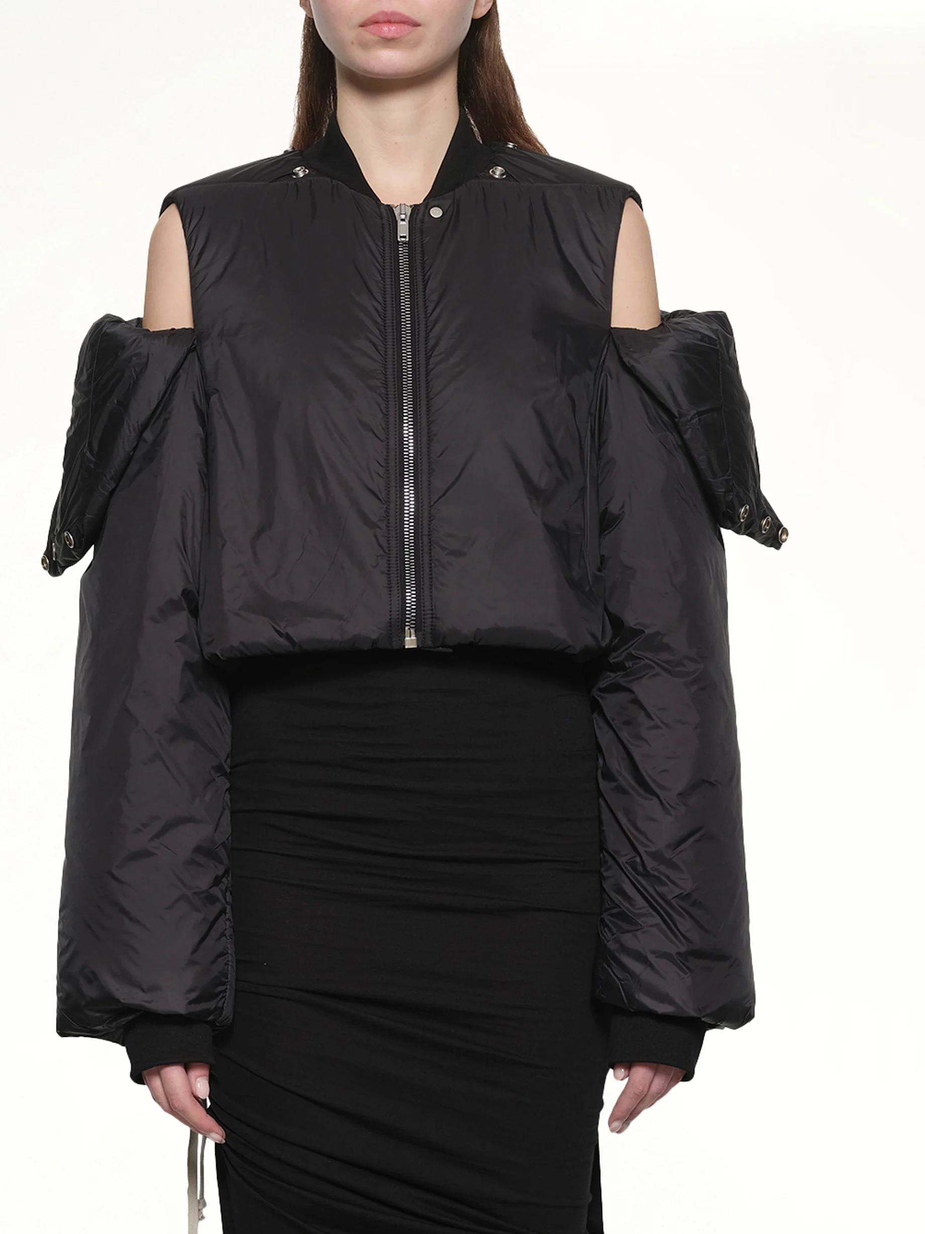 Convertible Padded Jacket in Black - Image 8