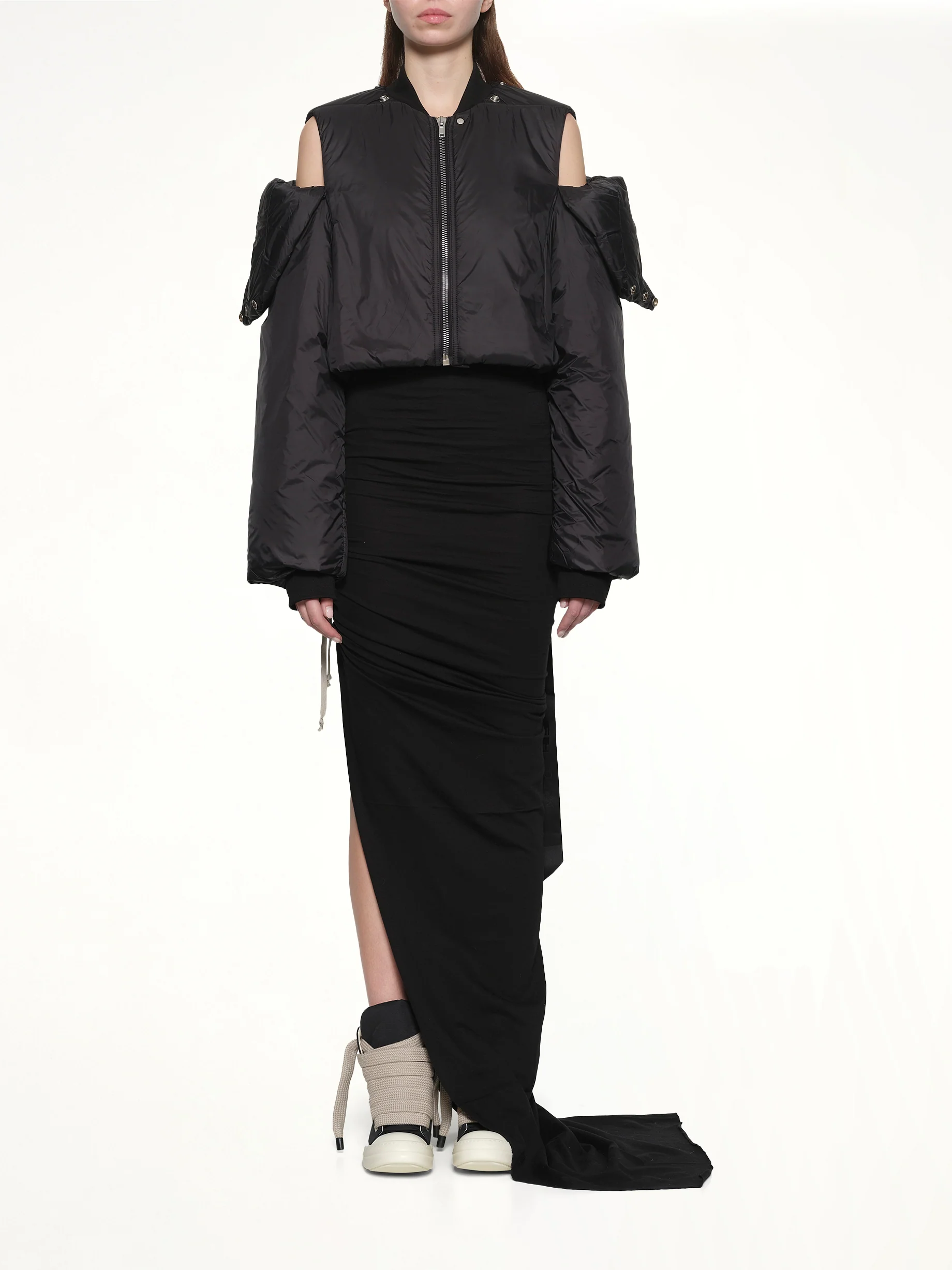 Convertible Padded Jacket in Black - Image 9
