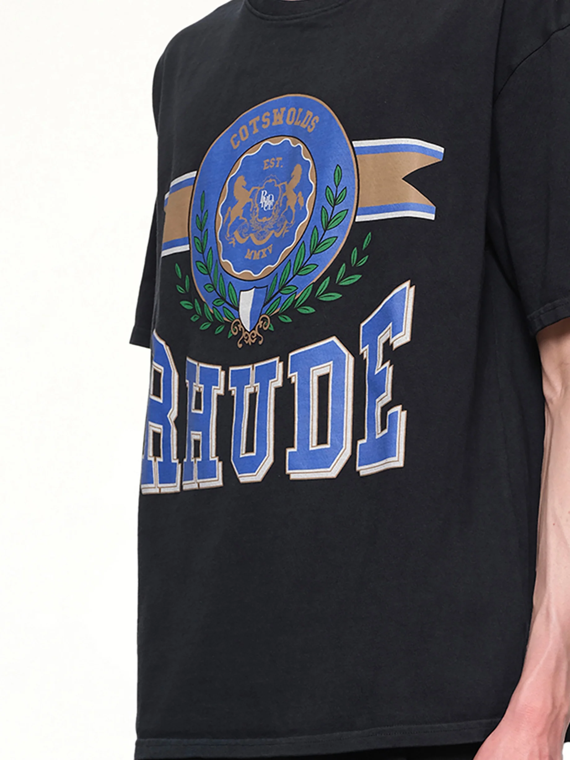 Cotswold Crest T-Shirt in Vintage Black - Image 6