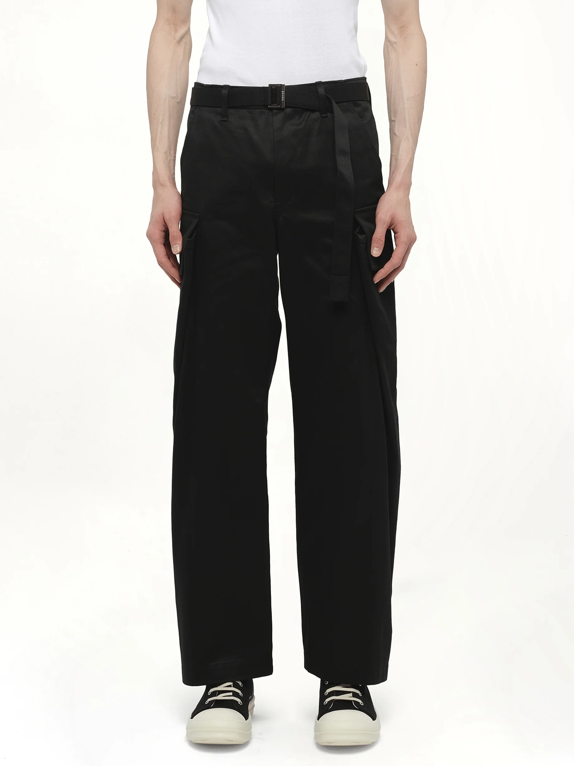 Cotton Chino Pants in Black