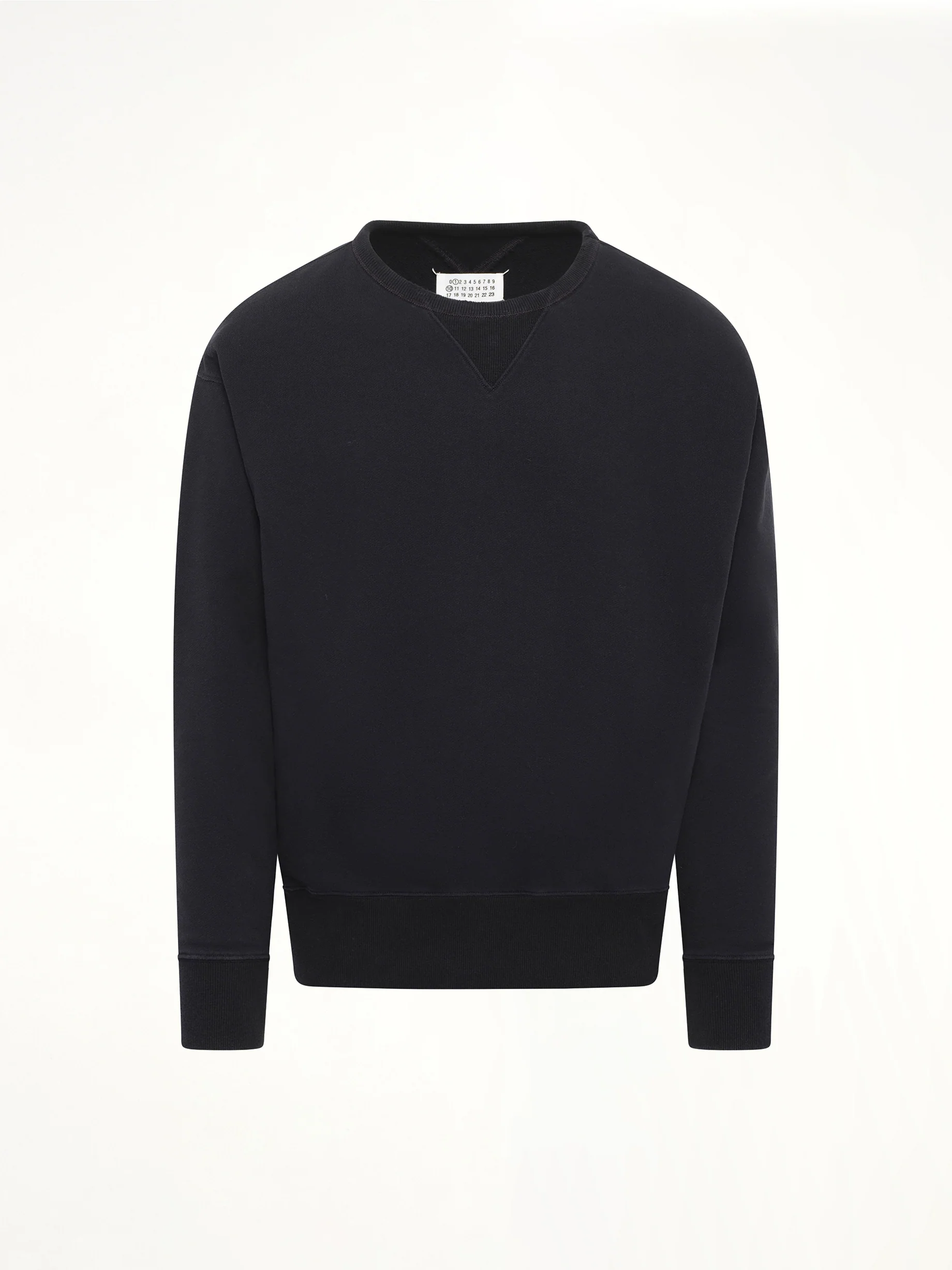 Cotton Fleece Sweatshirt in Black - Image 2