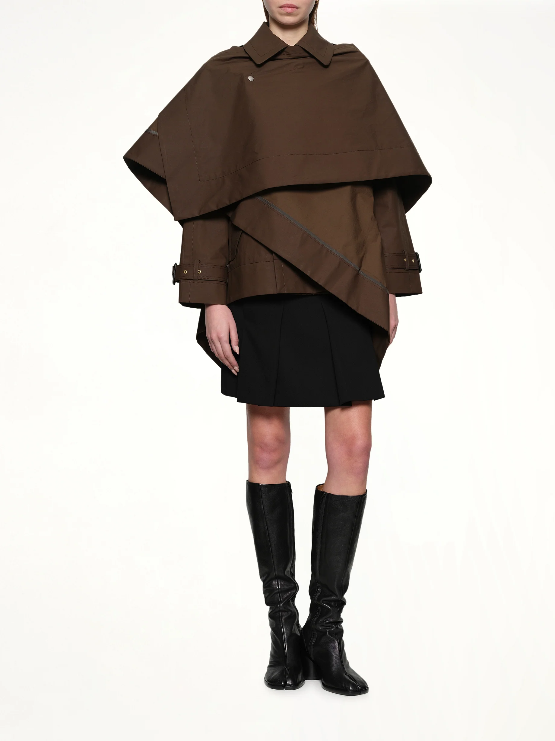 Cotton Gabardine Jacket in Brown - Image 4