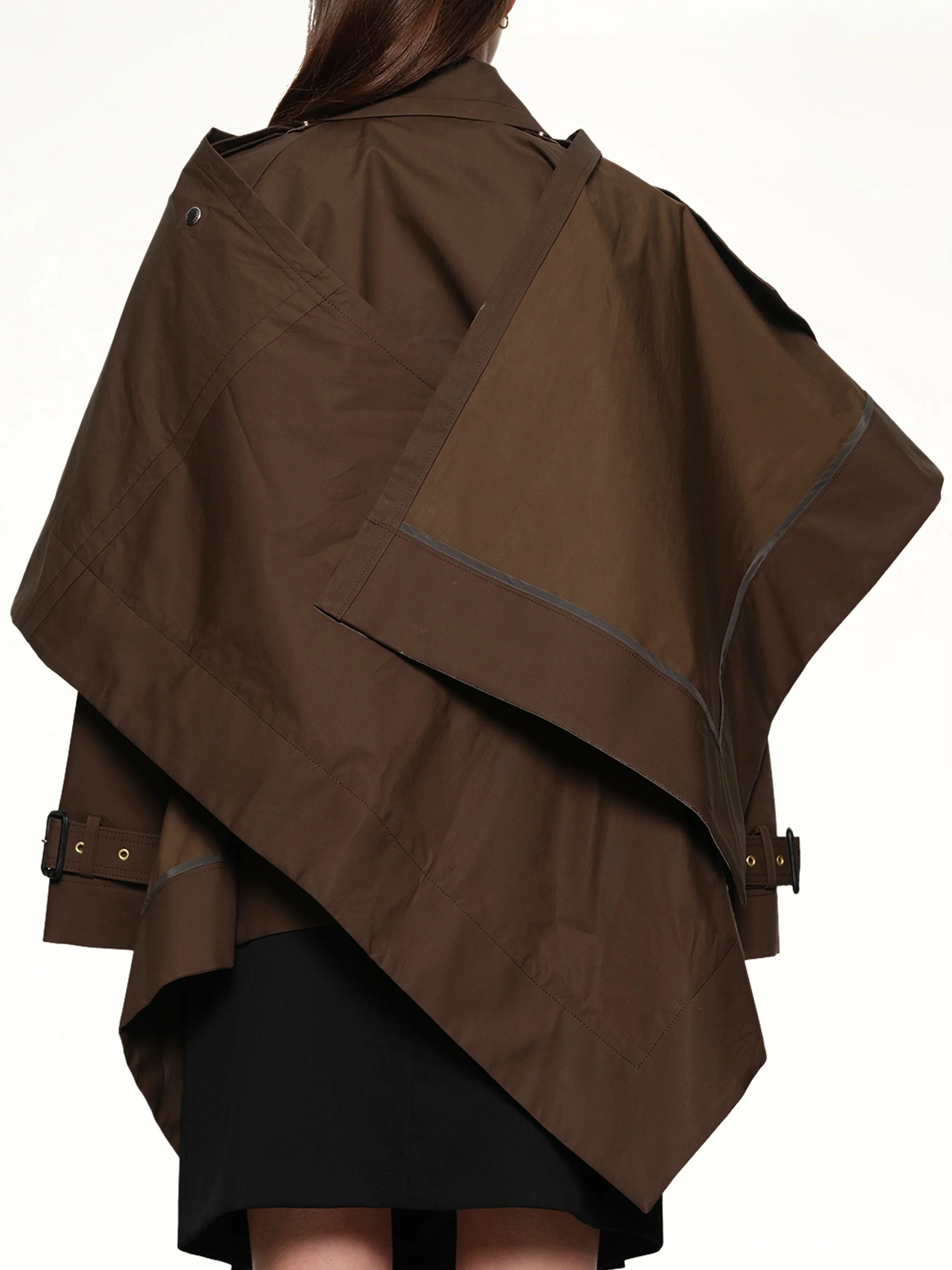 Cotton Gabardine Jacket in Brown - Image 5