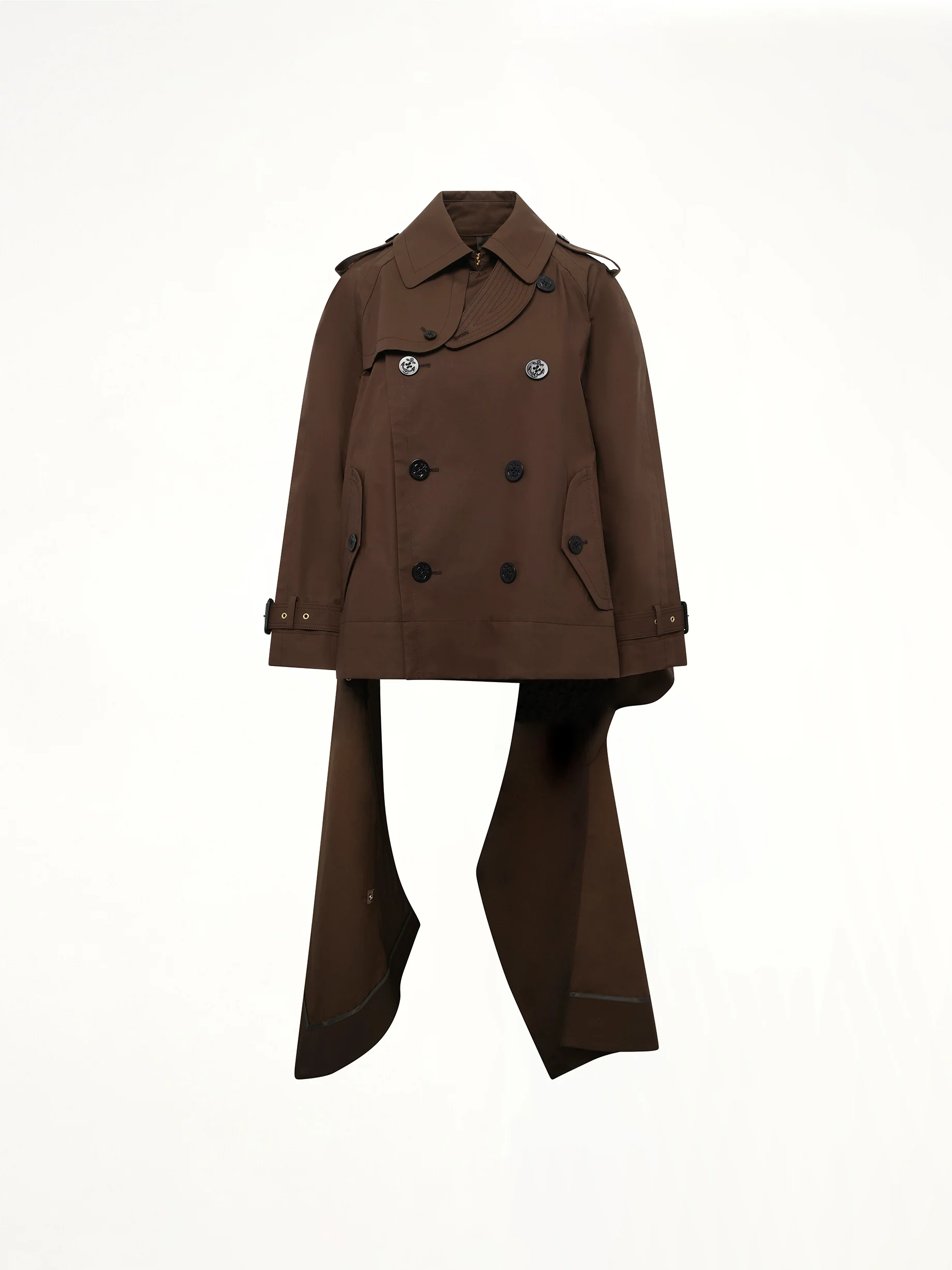Cotton Gabardine Jacket in Brown - Image 6