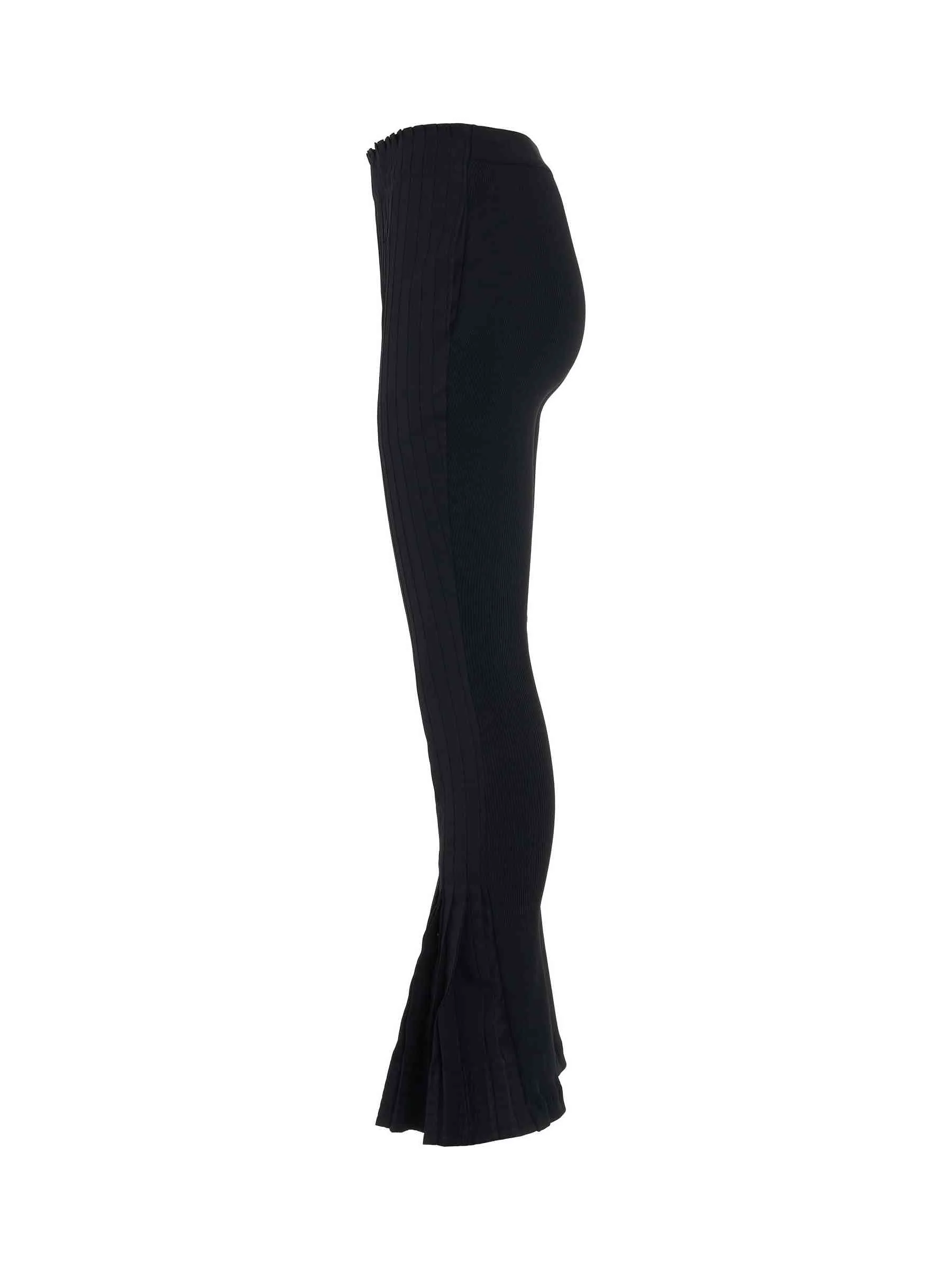 Cotton Gabardine Pleated Pants in Black - Image 3